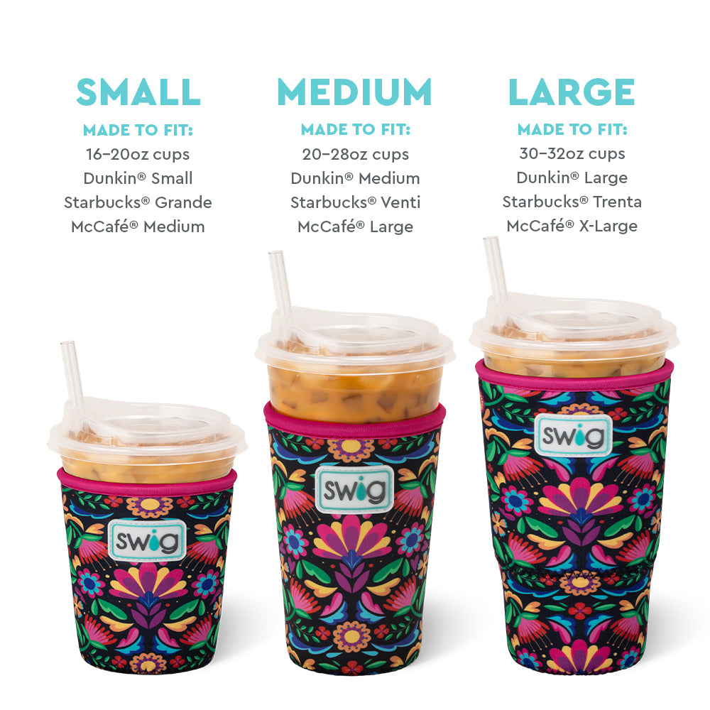 Caliente Small Iced Cup Coolie - Insulated Beverage Sleeve for Cold Drinks | Perfect for Iced Coffee, Smoothies & Summer Drinks
