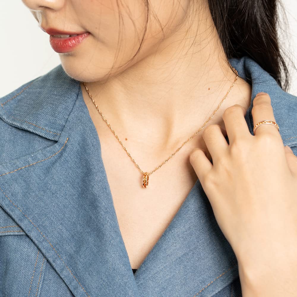 Birthstone Pendant Necklace - Stackable Crystal Charm with Full Eternity Design | Perfect Gift for Anniversary, Birthday & Mother's Day Jewelry