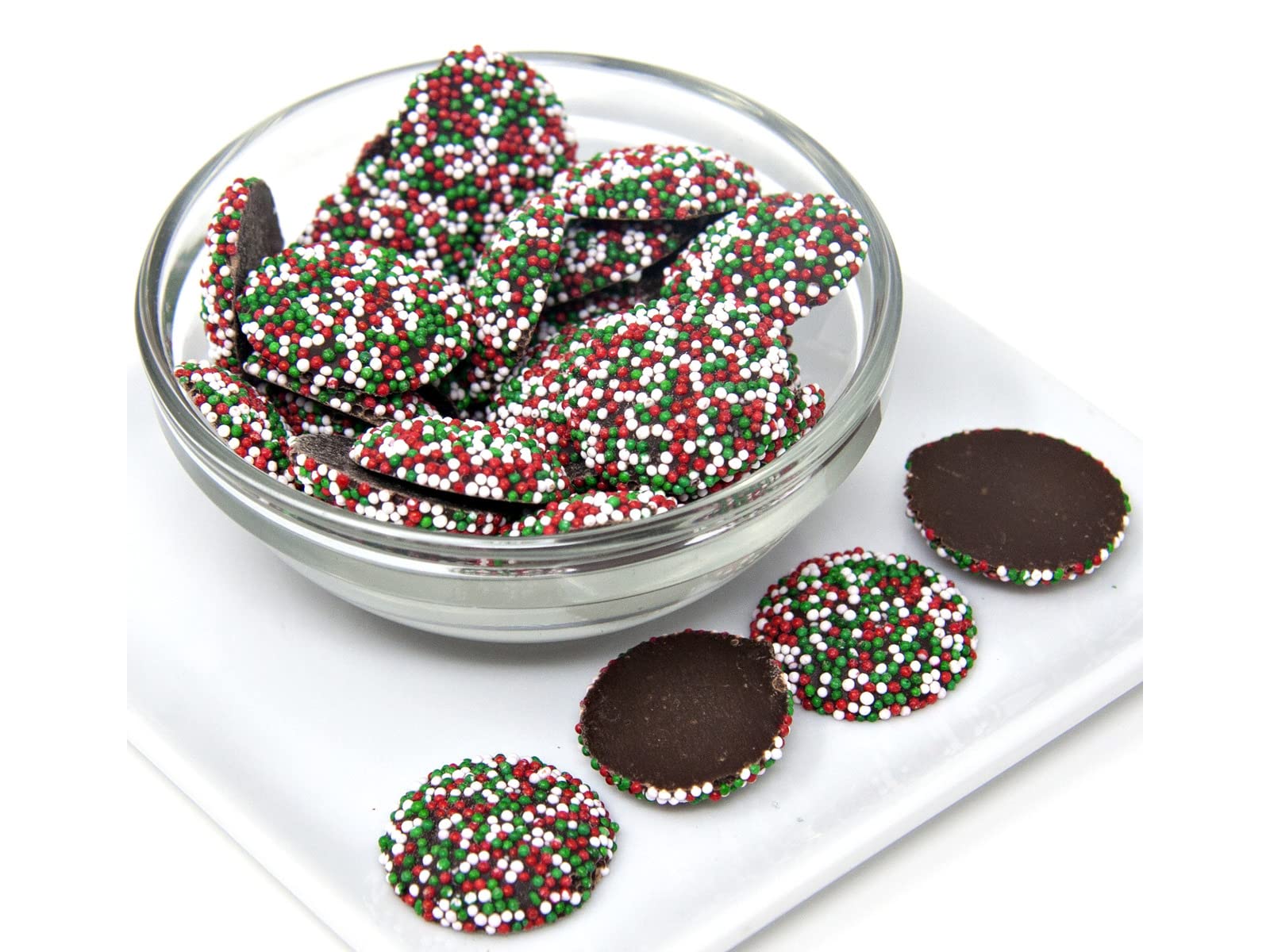 Beulah's Christmas Nonpareil Candies - 1 Pound Bag (120 Count) - Perfect for Holiday Baking, Gift Giving & Party Treats