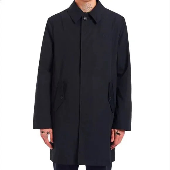 Fred Perry Men's Waterproof Raincoat - Lightweight Windbreaker Jacket for Outdoor Activities, Hiking & Travel