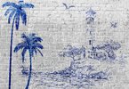 Lighthouse and Palm Trees