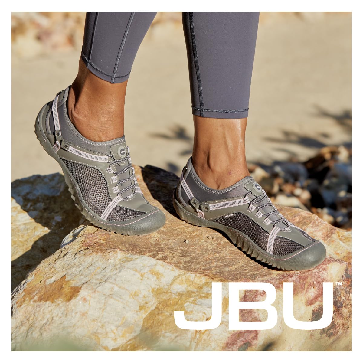 JBU Tahoe Water Ready Women's Outdoor Comfort Closed Toe Slip On Water Shoes for Beach, Pool, and Kayaking