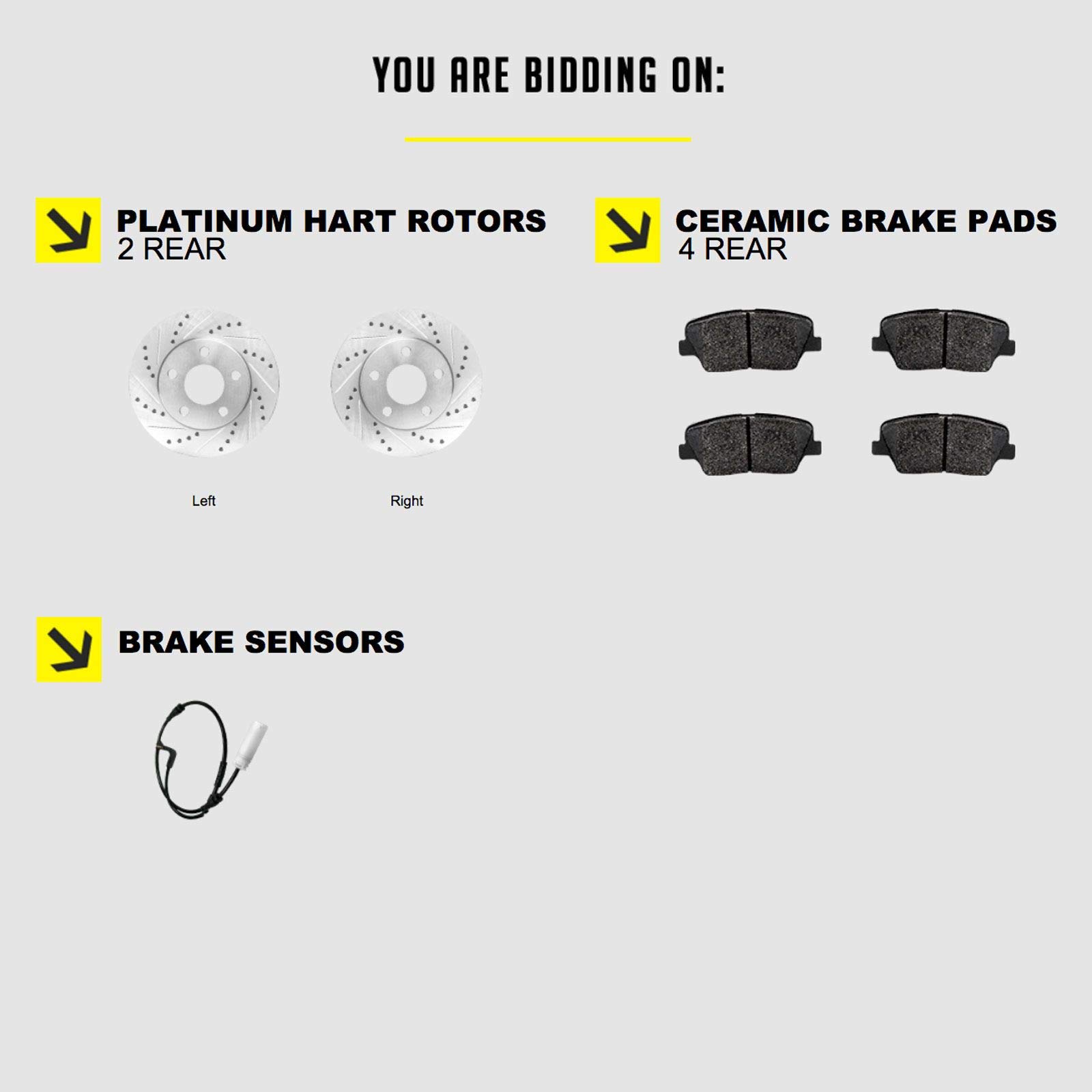 Hart Ceramic Brake Pads and Rotors Kit for 2002-2006 Mini Cooper - High Performance Rear Brake System for Smooth Stopping & Enhanced Safety | Perfect for City Driving, Highway Commuting & Performance Upgrades