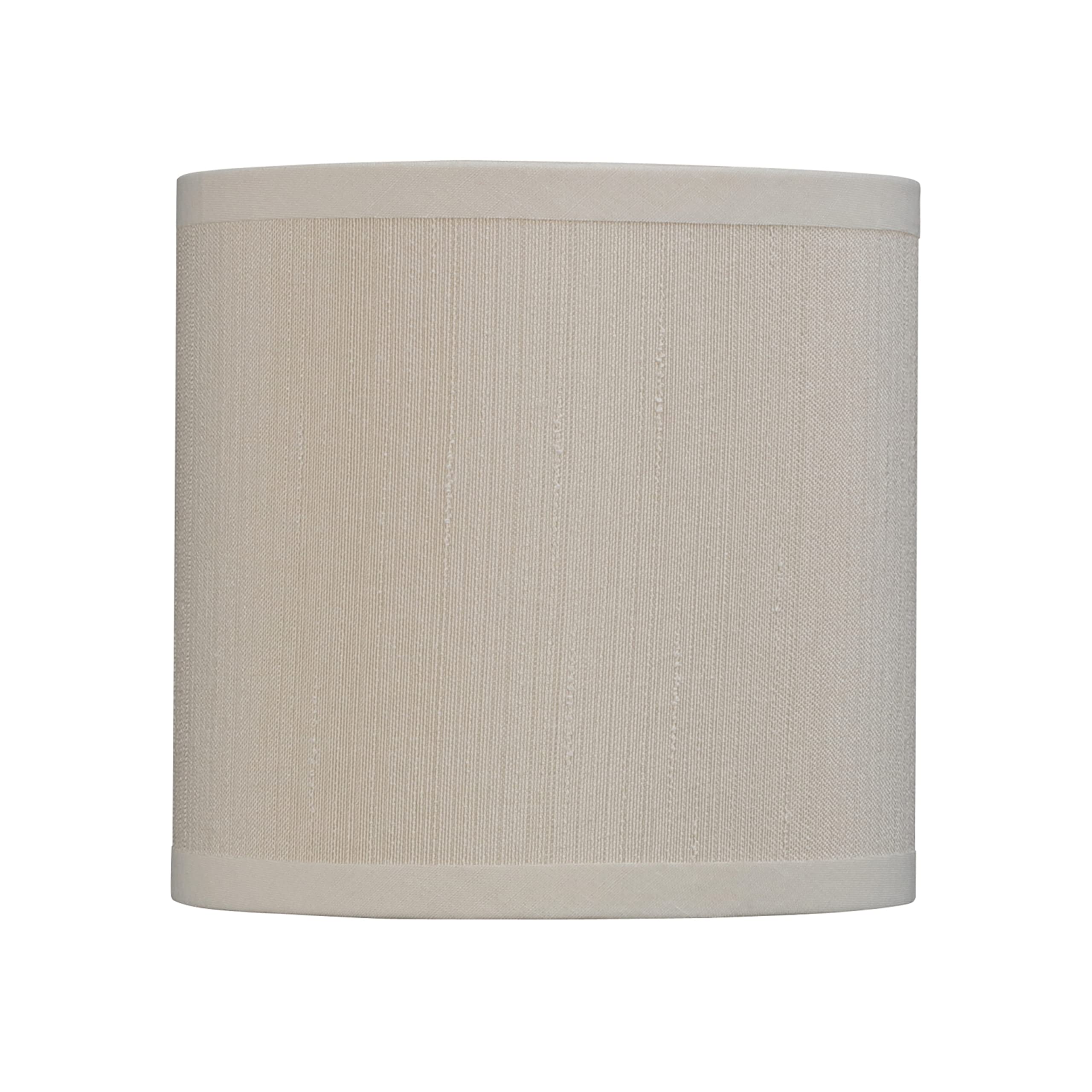 Aspen Creative 31002 Small Hardback Drum Shape Chandelier Clip-On Lamp Shade (1 Pack) - Transitional Design in Butter Crème, 5