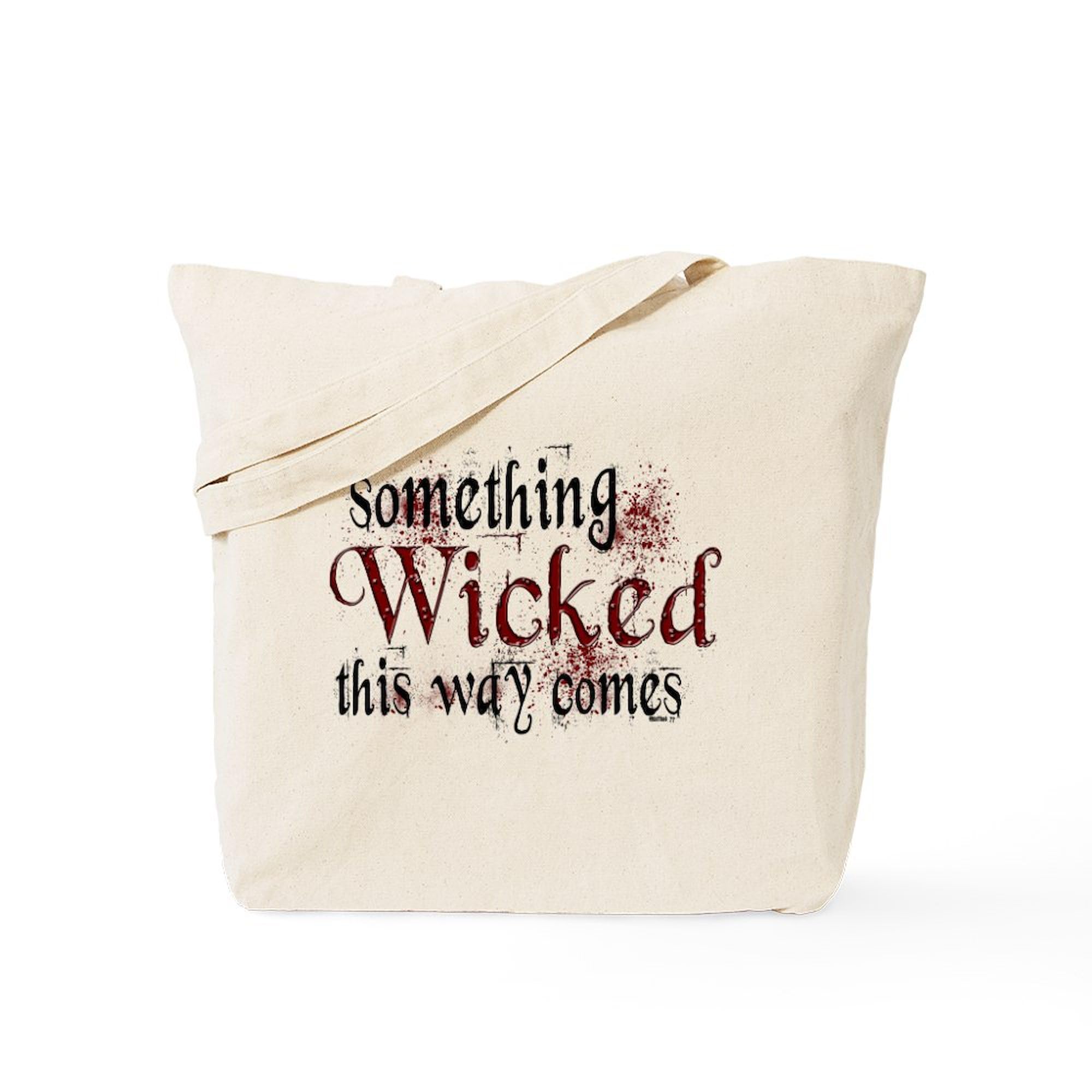 Something Wicked Tote Bag - Reusable Natural Beige Canvas Shopping Bag for Groceries, Beach & Daily Use | Eco-Friendly Cotton Tote with Unique Design