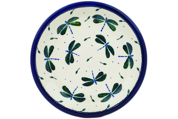 10-Piece Green Dragonfly Dinner Plate Set - Elegant Porcelain Plates for Dining, Parties & Home Decor | Dishwasher & Microwave Safe