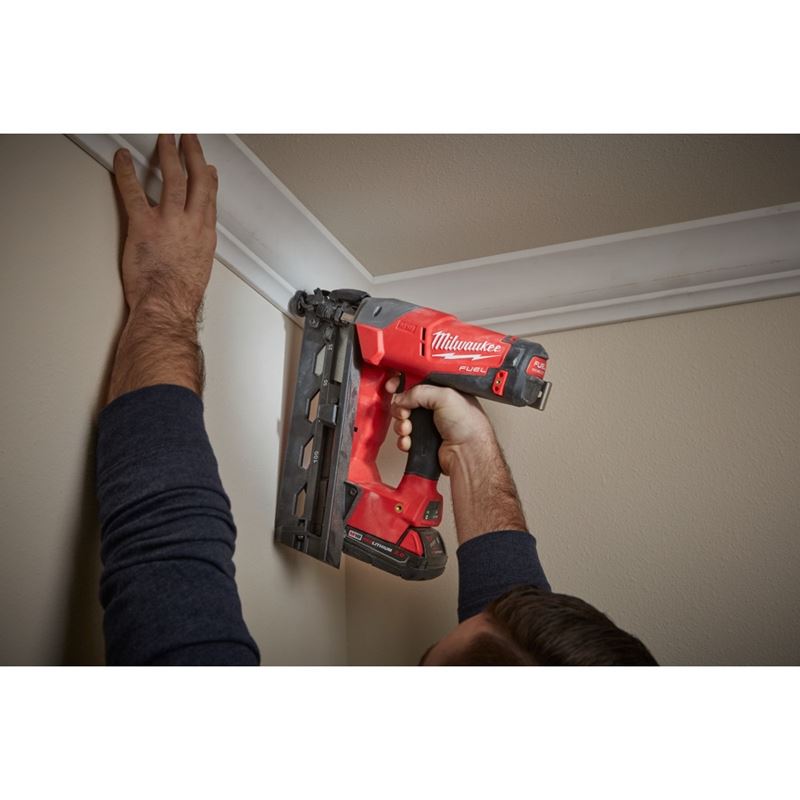 M18 FUEL 18V Brushless Cordless 16 Gauge Angle Finish Nailer (Tool Only) - Perfect for Trim Work, Crown Molding & DIY Home Improvement Projects