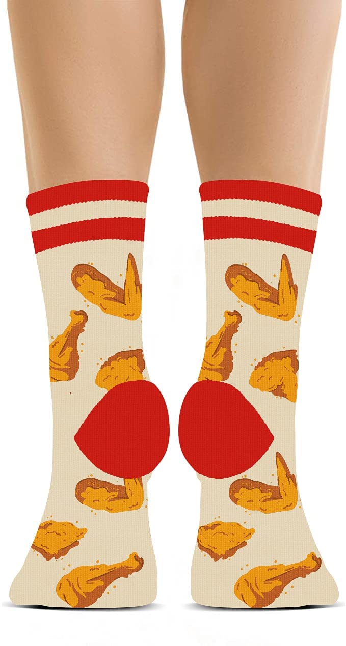AGRIMONY Funny 3D Printed Socks for Men & Women - Novelty Dress Socks with Food Patterns - Perfect Gift for Teens & Adults - Great for Parties, Cosplay & Everyday Wear