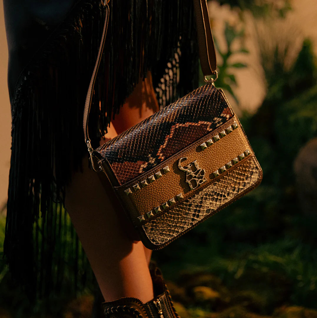 BOD1APH Women's Fashion Python Tote Bag - Stylish Honey Dress Design for Everyday Use, Work, and Travel