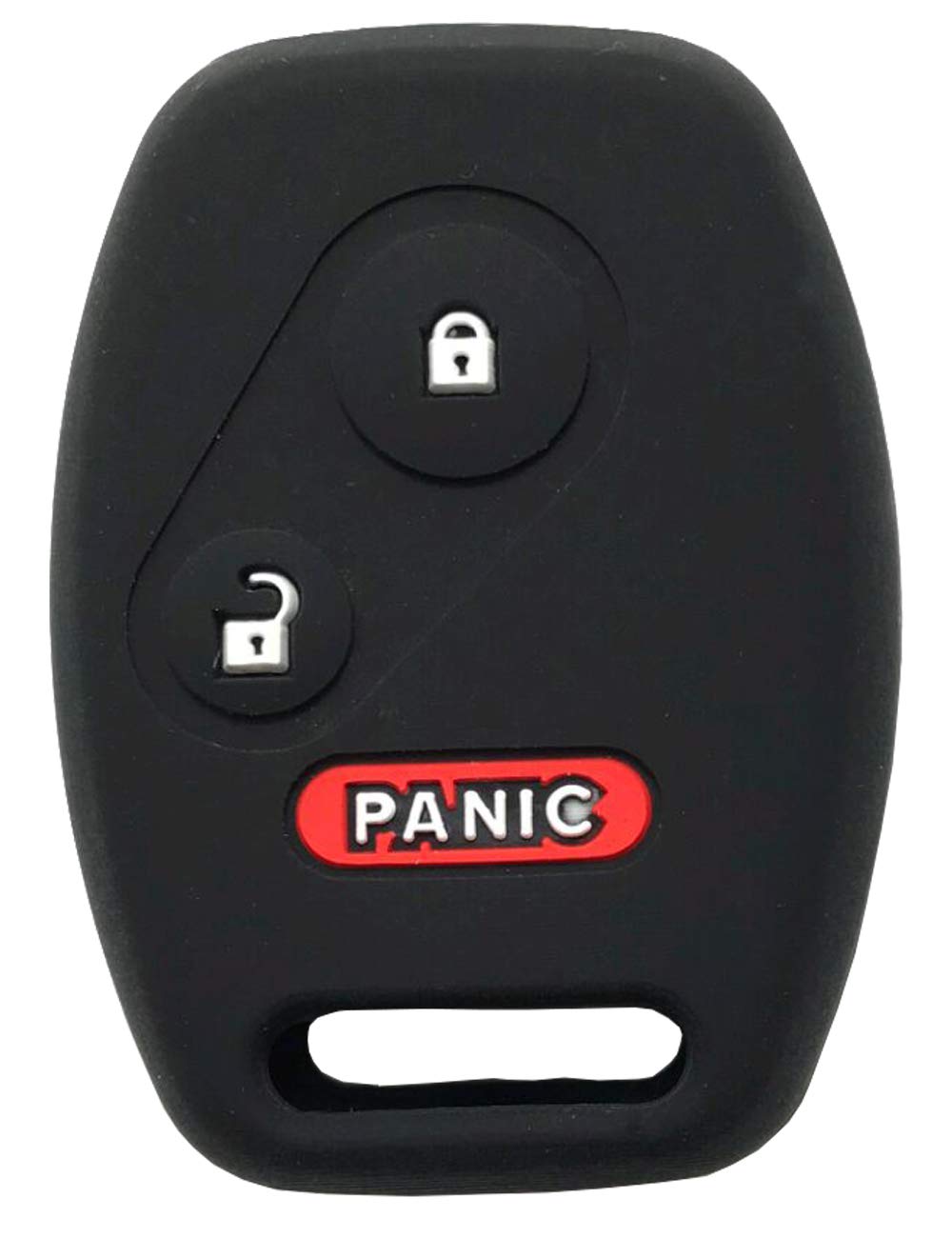 Silicone Key Fob Cover for Honda Accord Civic CR-V Odyssey Pilot Ridgeline - Protective Skin Case for Keyless Entry Remote (Black/Red) - Durable Anti-Scratch Design for Everyday Use & Car Protection