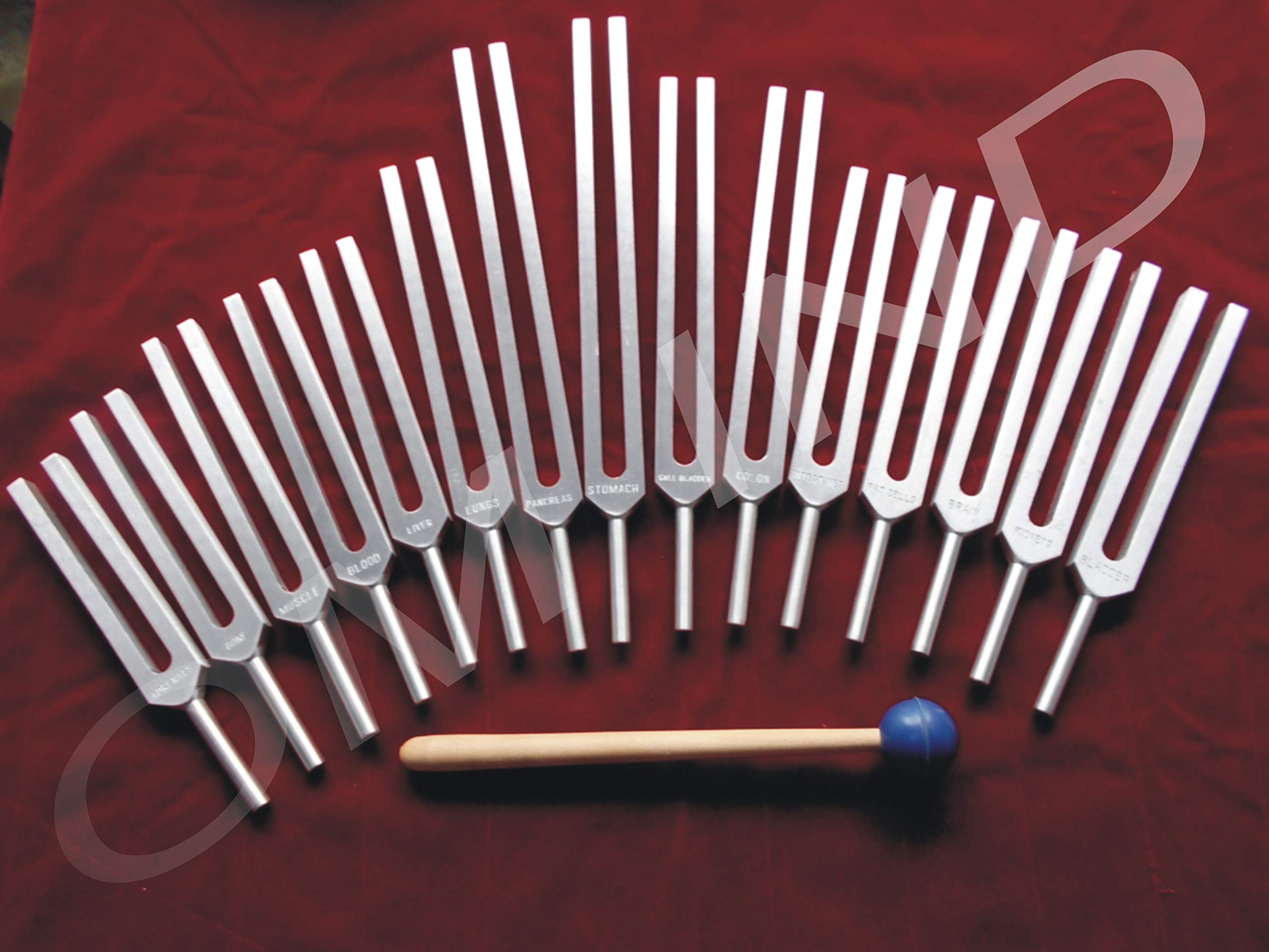 15 Tuning Forks Set with Mallet & Velvet Pouch - Sound Healing Therapy Tools for Stress Relief, Chakra Balancing & Energy Healing - Perfect for Meditation, Yoga & Holistic Wellness Practices
