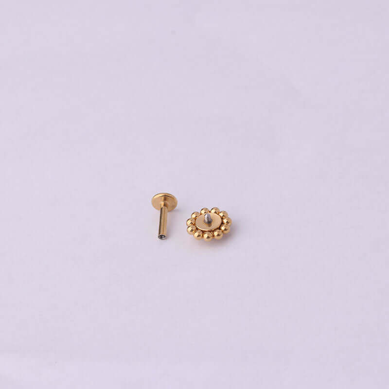 16G Cartilage Flat Back Labret Stud Earrings - Surgical Steel Push Pin for Helix, Tragus, Conch Piercings | Perfect for Everyday Wear & Professional Settings