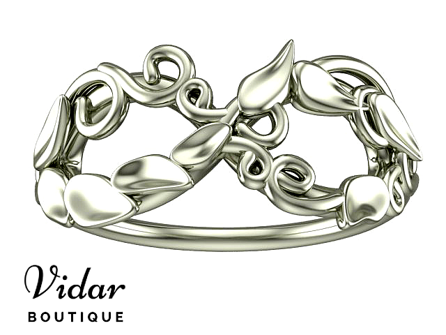 Elegant Infinity White Gold Wedding Band for Women - Timeless Symbol of Eternal Love, Perfect for Engagement, Anniversary & Bridal Jewelry Gifts