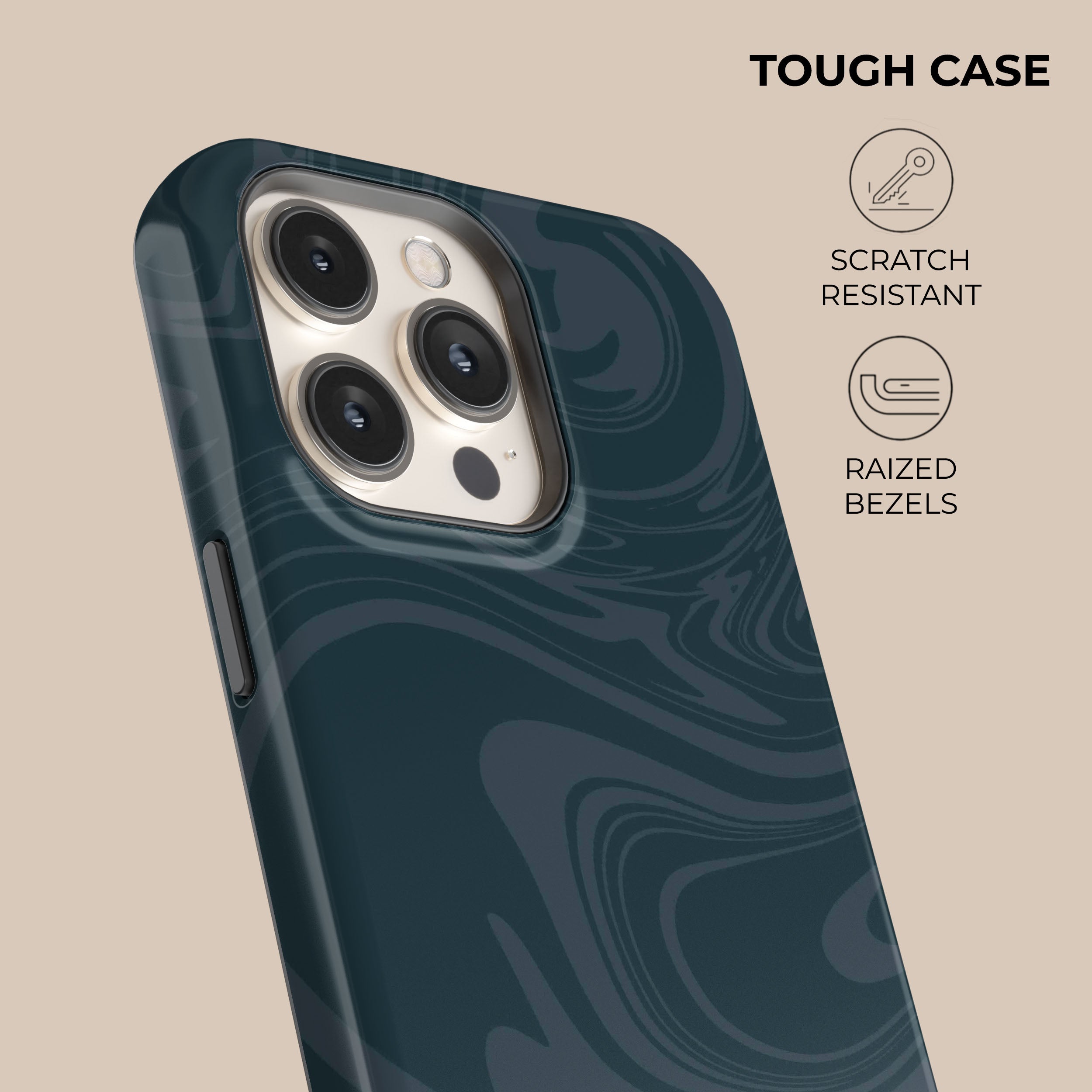 Eco-Friendly Green Swirl Phone Case - Durable Protective Cover for iPhone & Samsung - Perfect for Everyday Use, Travel & Outdoor Activities
