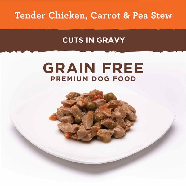 Nutro Chicken, Carrot & Pea Hearty Stew Adult Canned Dog Food - 12.5oz Can - Grain Free Wet Dog Food for Adult Dogs - Perfect for Mealtime, Training Treats & Senior Dogs with Sensitive Stomachs