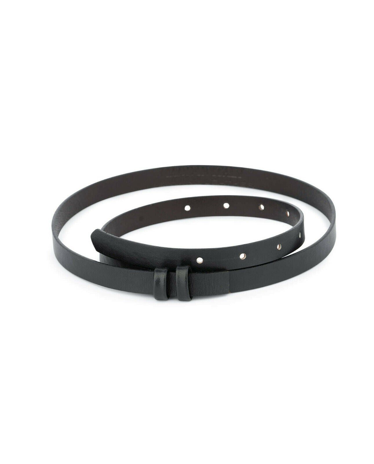 Montblanc Replacement Belt Straps for Men - 15mm Thin Adjustable Leather Strap Black | Perfect for Dress Pants, Business Attire & Formal Occasions
