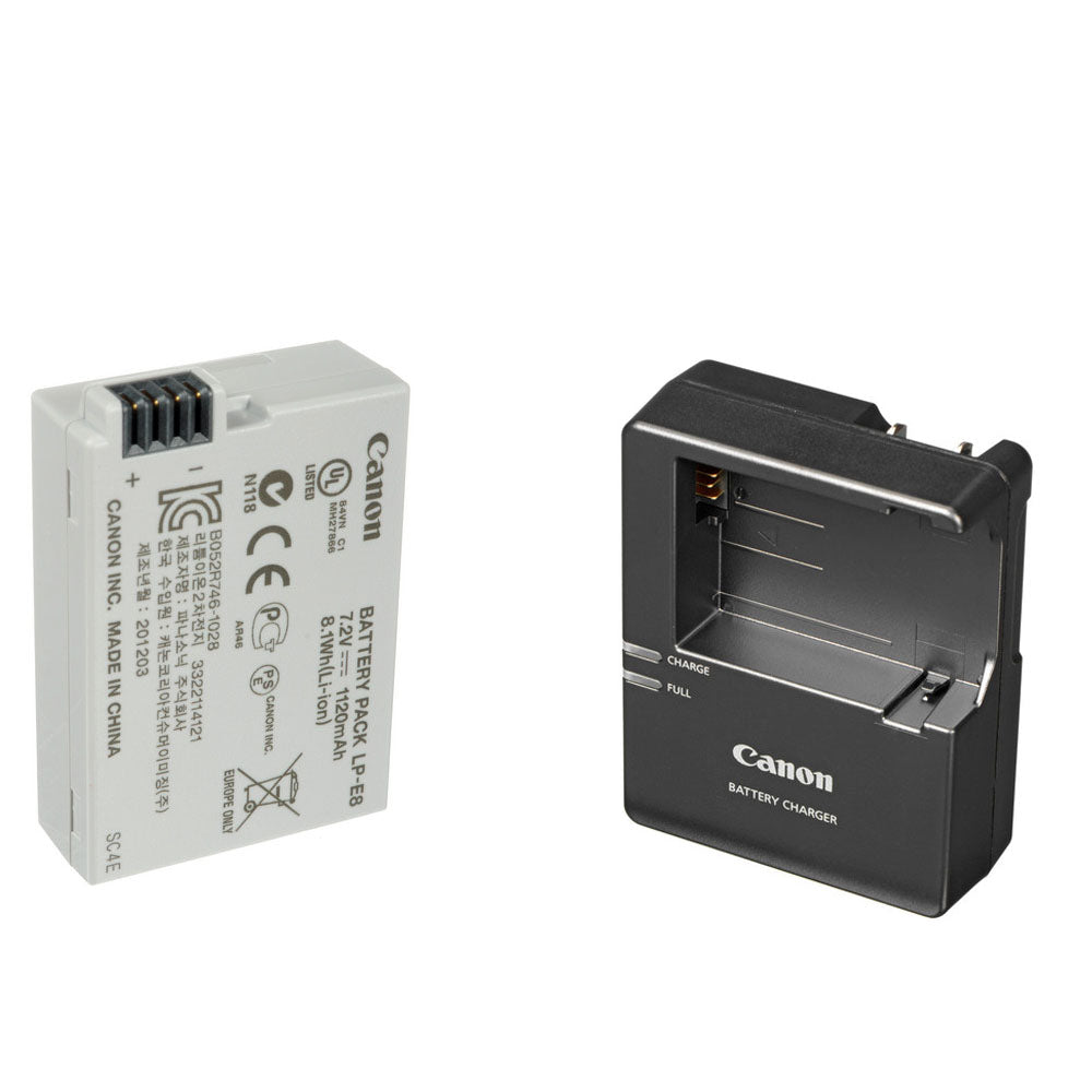 Canon LP-E8 Rechargeable Lithium-Ion Battery & LC-E8 Charger Kit for Canon Cameras - Perfect for Travel, Vlogging, and Professional Photography