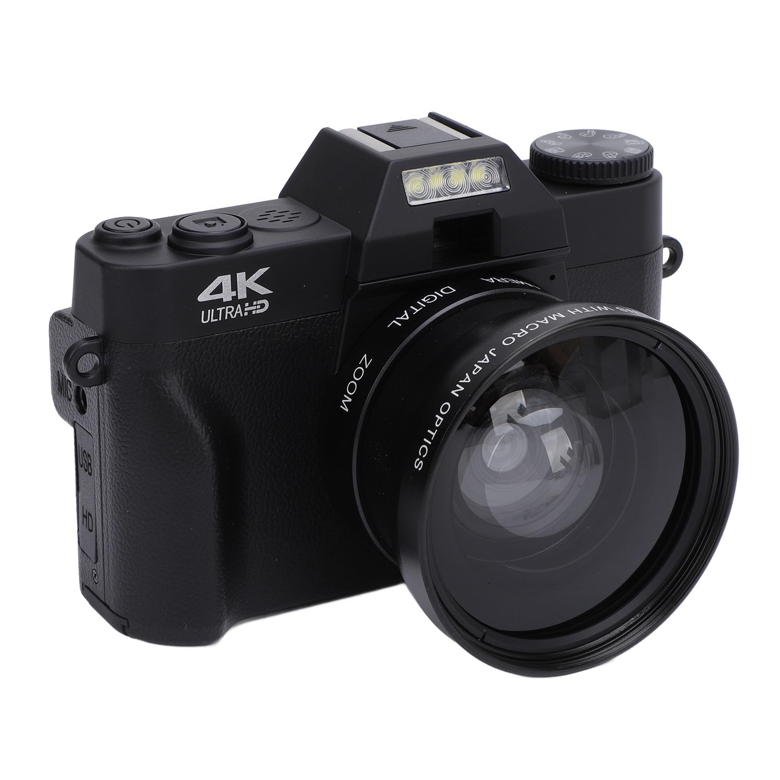 Sxhlseller 4K Digital Camera with 16X Zoom - 3 Inch IPS Rotating Touch Screen, 60FPS 56MP Vlogging Camera for YouTube, Travel & Camping - Perfect for Outdoor Adventures, Family Events and Content Creation