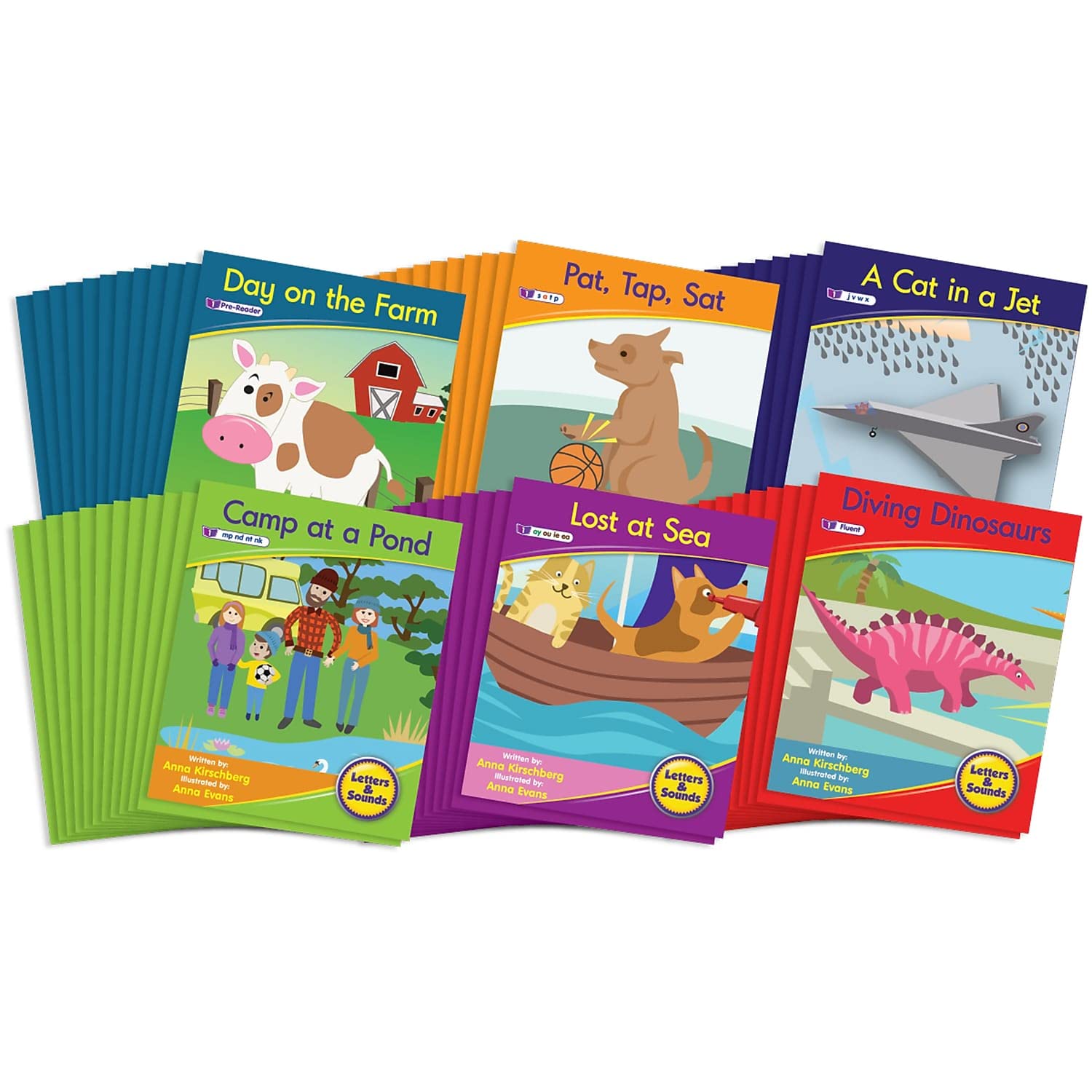 Junior Learning Letters and Sounds Set 1 Fiction Boxed Set - Phonics Reading Books for Kids Ages 4-6 | Learn to Read with Engaging Stories | Perfect for Homeschooling & Classroom Learning
