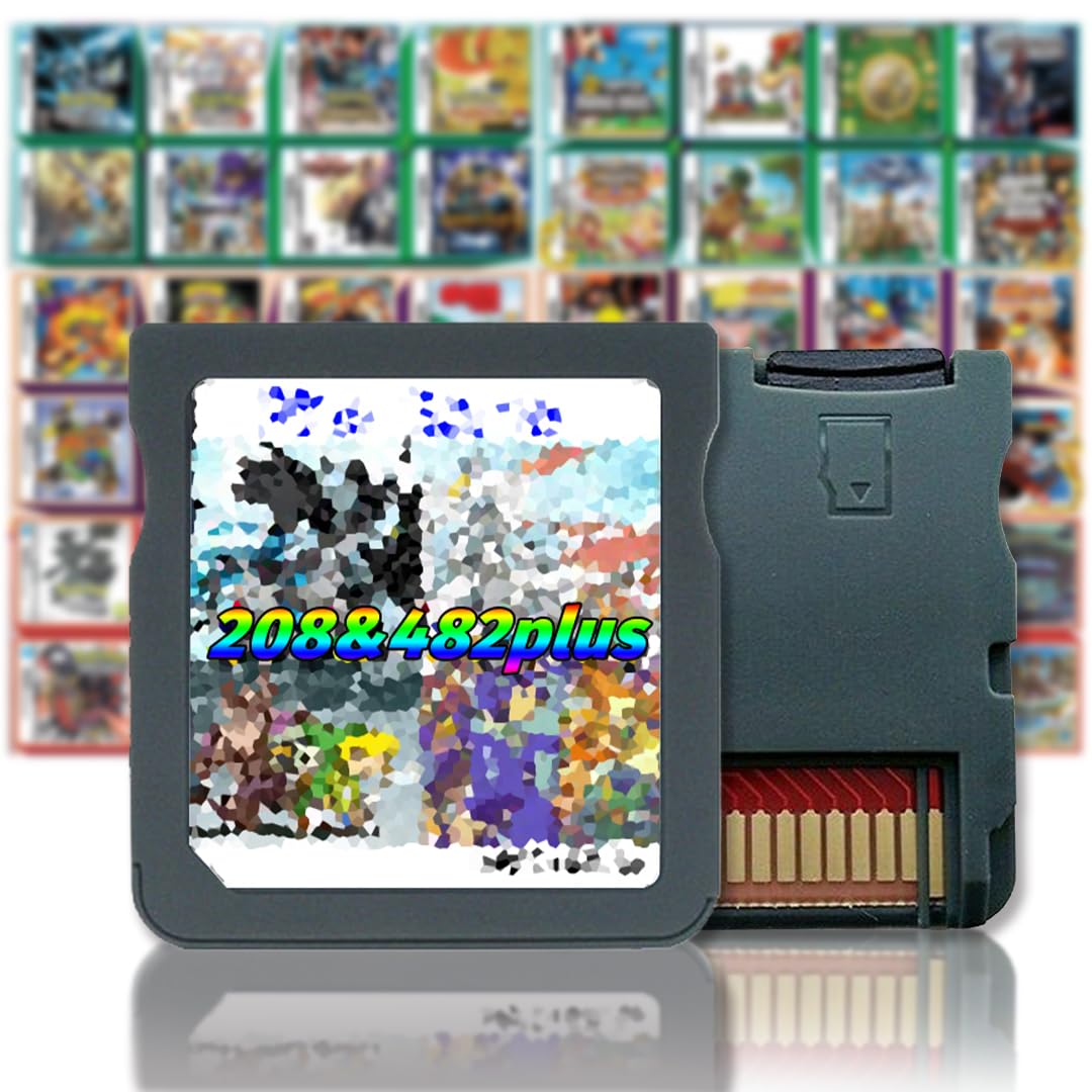 208-in-1 & 482-in-1 Game Card Combo Pack - Multi-Console Compatible Game Cartridge for Nintendo, Retro Gaming Systems | Perfect for Family Game Nights & Retro Gaming Enthusiasts
