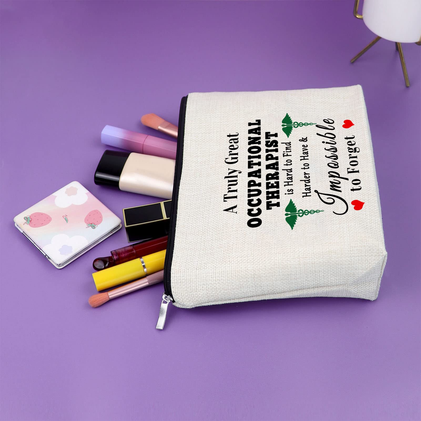 Funny Occupational Therapist Gifts for Women - OT Teacher Appreciation & Thank You Gift - Makeup/Cosmetic Bag for Birthday, Christmas - Perfect for Therapists, OT Students & Healthcare Professionals