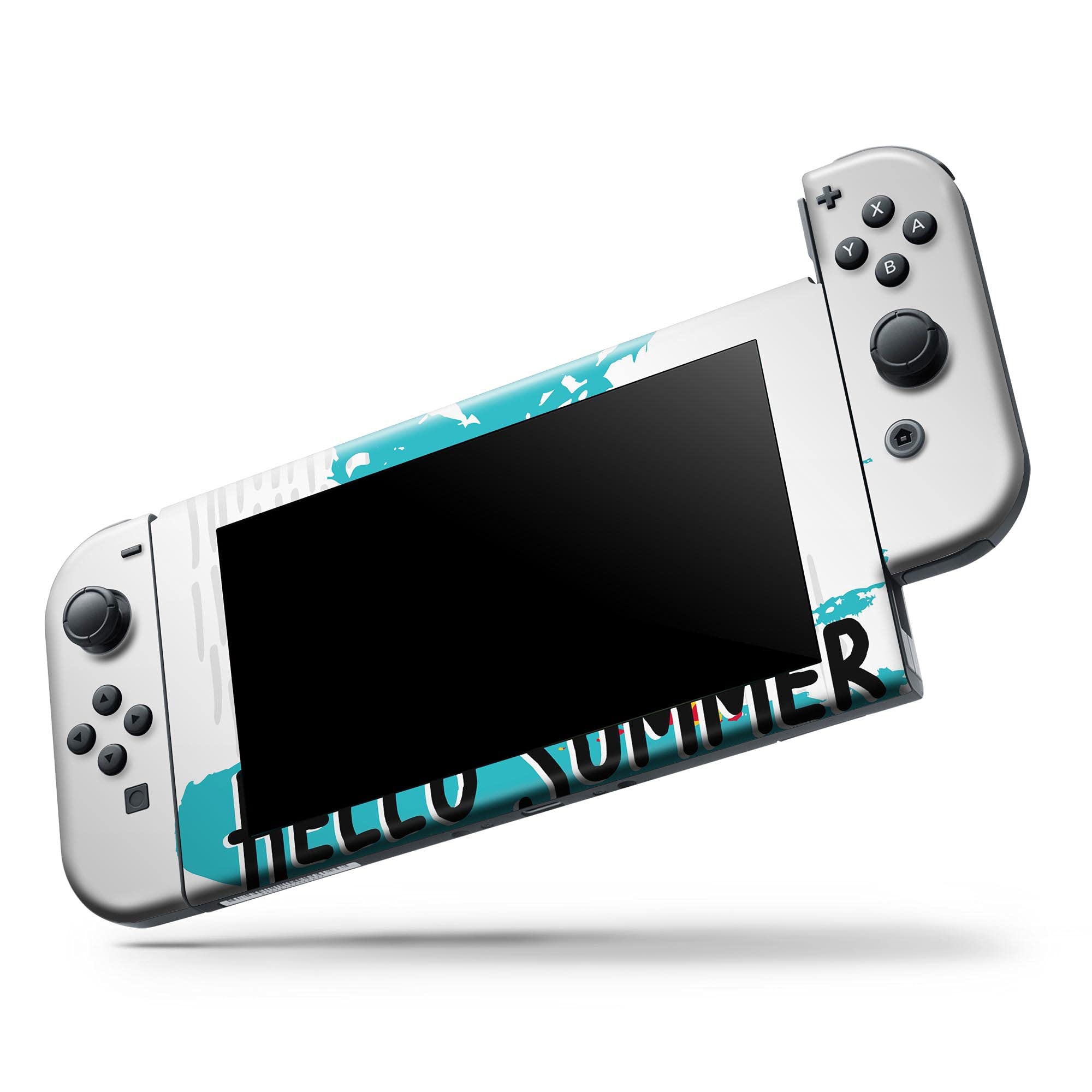 Nintendo Switch Lite Skin Decal - Protective Scratch-Resistant Removable Vinyl Wrap Cover - Retro Hello Summer Pineapple v2 Design - Perfect for Gaming Protection & Personalization