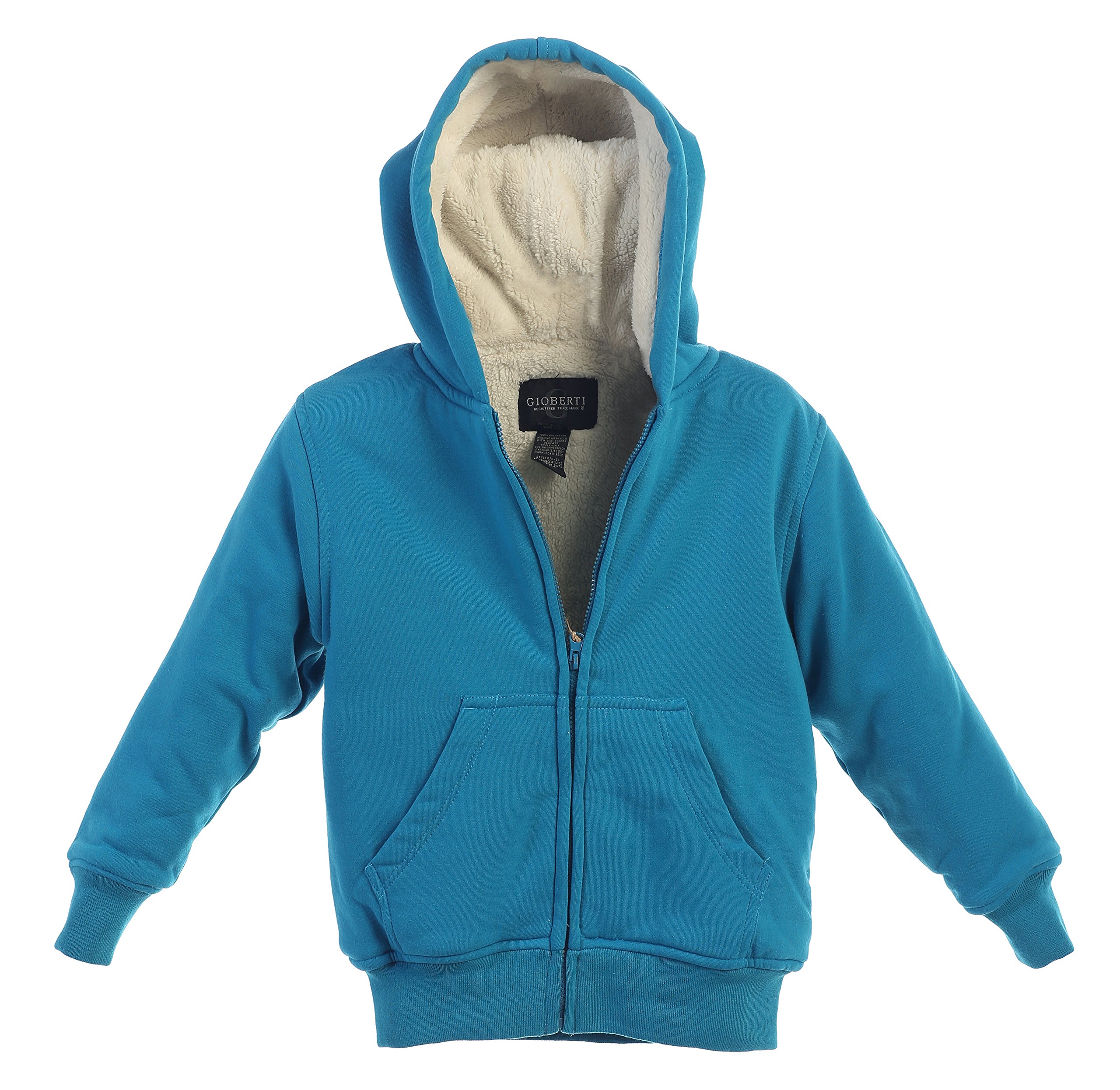 Gioberti Boys Zip Up Fleece Hoodie Jacket - Warm Winter Pullover for Kids Outdoor Play & School Activities