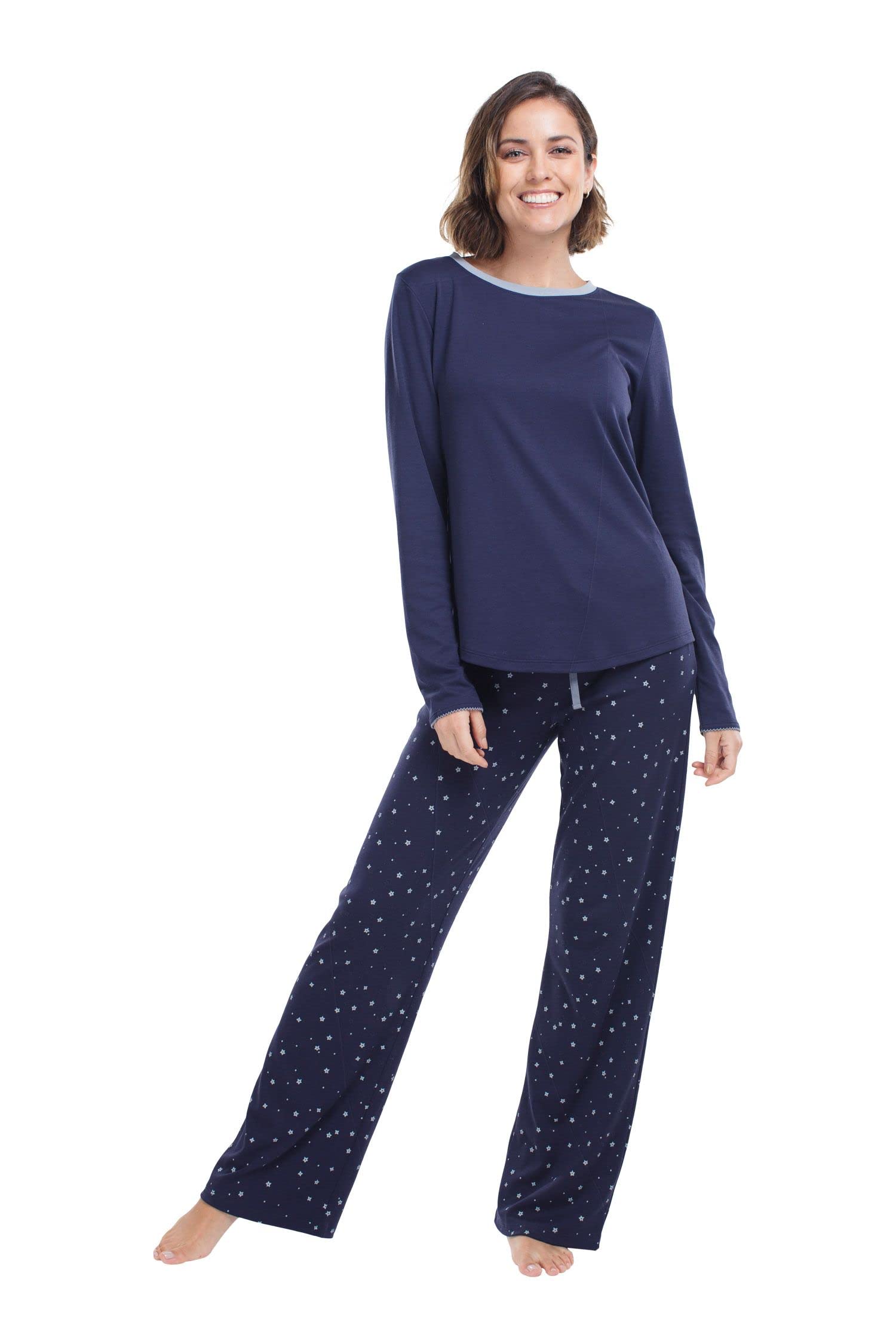 Premium Soft Pima Cotton Women's Pajama Set - Comfortable Sleepwear for Women, Loungewear & Nightwear - Perfect for Relaxing at Home, Sleeping & Vacation