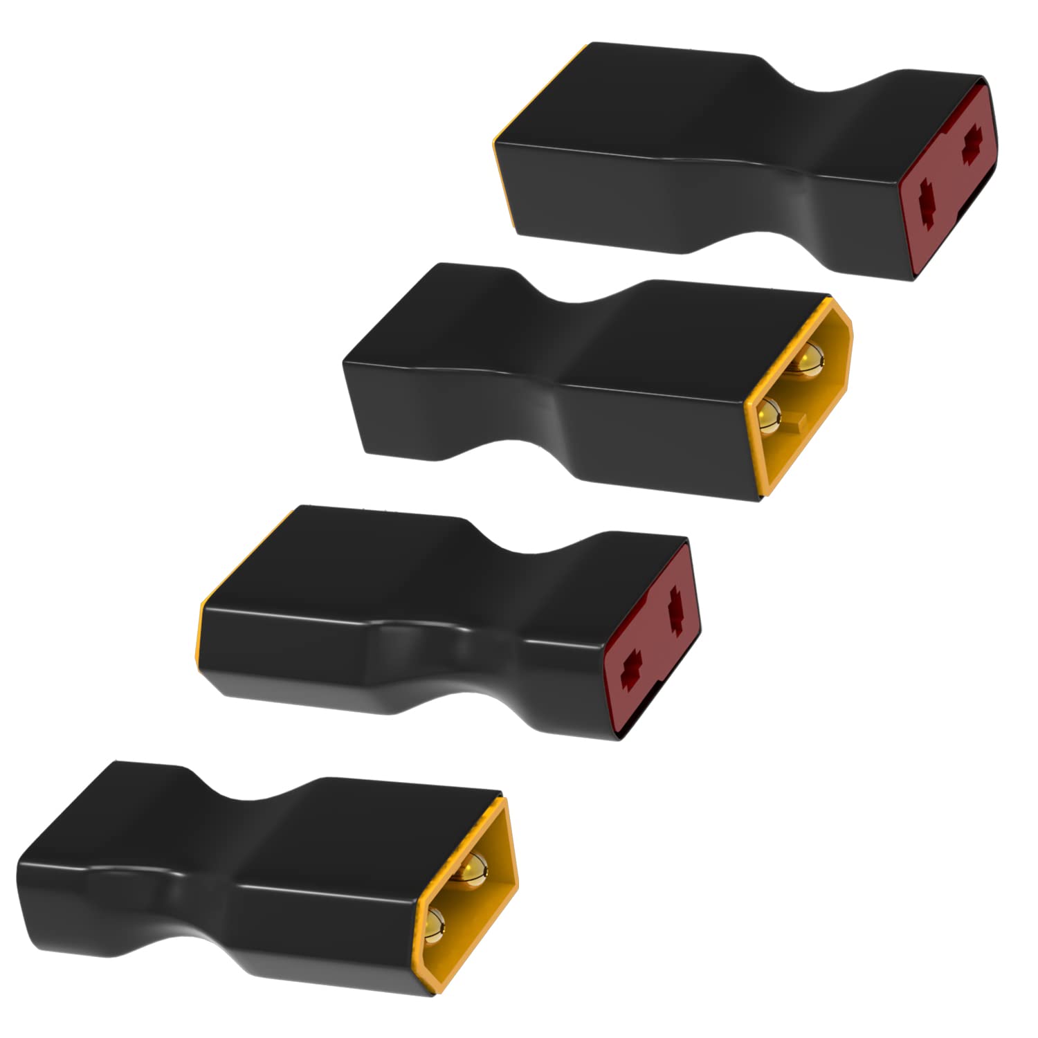 4PCS T Female to XT60 Adapter Connector Plug - Male & Female Servo Connector for RC LiPo Battery, ESC, Motor Controller - Perfect for RC Cars, Airplanes, Drones and Balance Chargers