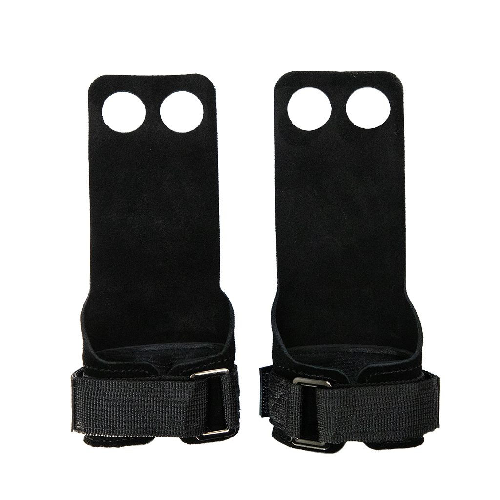 Bear KompleX 2-Hole Black Hand Grips for CrossFit, Weightlifting & Strength Training - Durable Gym Equipment for Pull-ups & Workouts