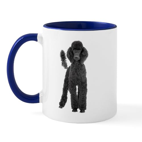 White/Navy Inside - Poodle Picture Mug