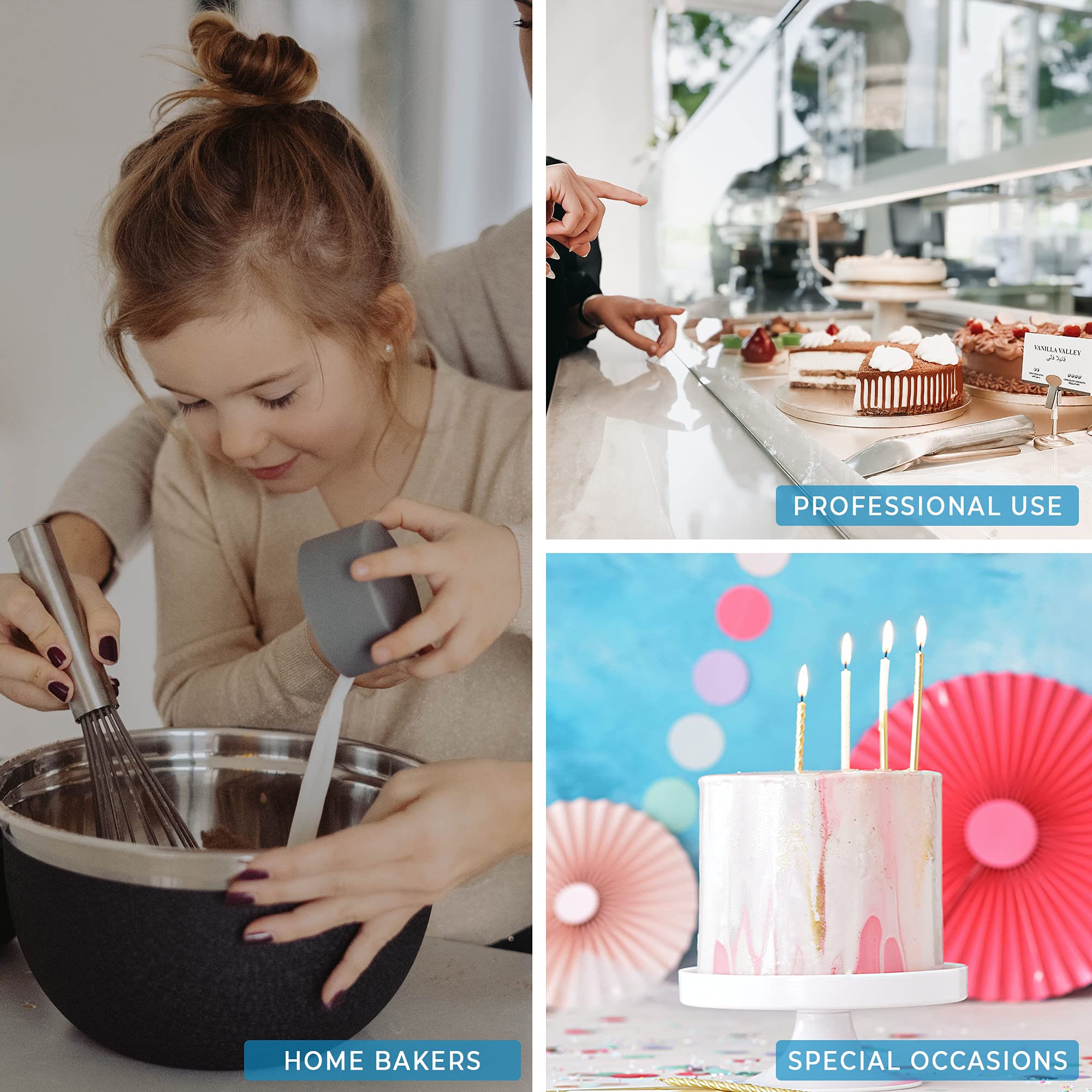 6-Pack 10x10x12 Inch Clear Window Cake Boxes with Handle - Tall Cake Carrier for Wedding, Tier & Large Cakes - Perfect for Bakery Transport, Party Dessert Display & Gift Packaging