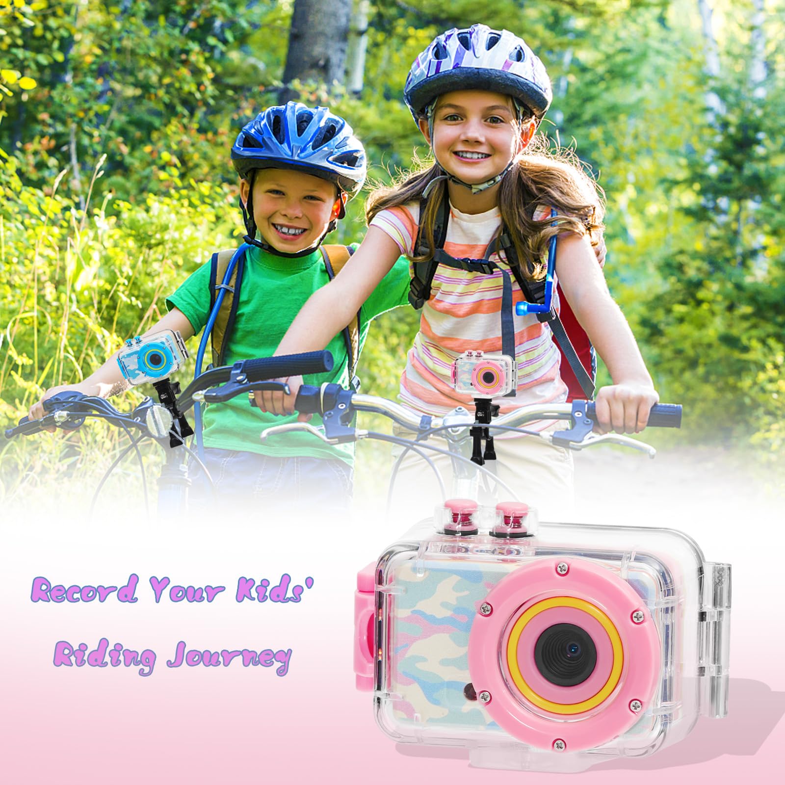 Waterproof Kids Camera for 3-8 Year Old Boys & Girls - Underwater Toddler Digital Camera with 32GB SD Card - Perfect Birthday Gift & Outdoor Adventure Toy for Ages 4-10