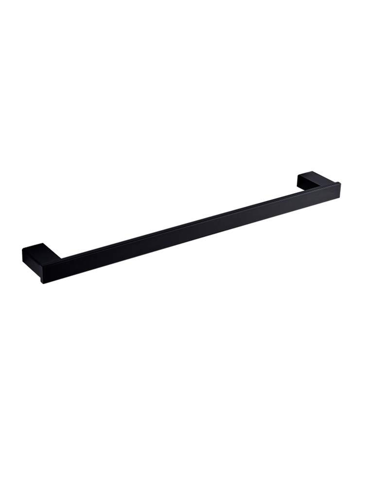 Stainless Steel Single Rod Towel Bar - 24 Inch Rustproof Bathroom Towel Rack, No Drill Wall Mounted for Bath, Kitchen & Laundry Room Organization