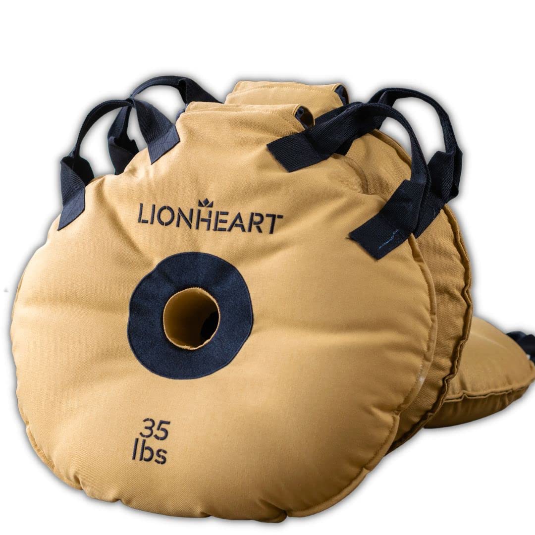 Lionheart Sand Bag Weight Plates Set - Unfilled 10, 15, 25, 35, 45 lb Workout Sandbags for Home Gym & Travel Fitness Training | Perfect for CrossFit, Strength Training & Outdoor Workouts