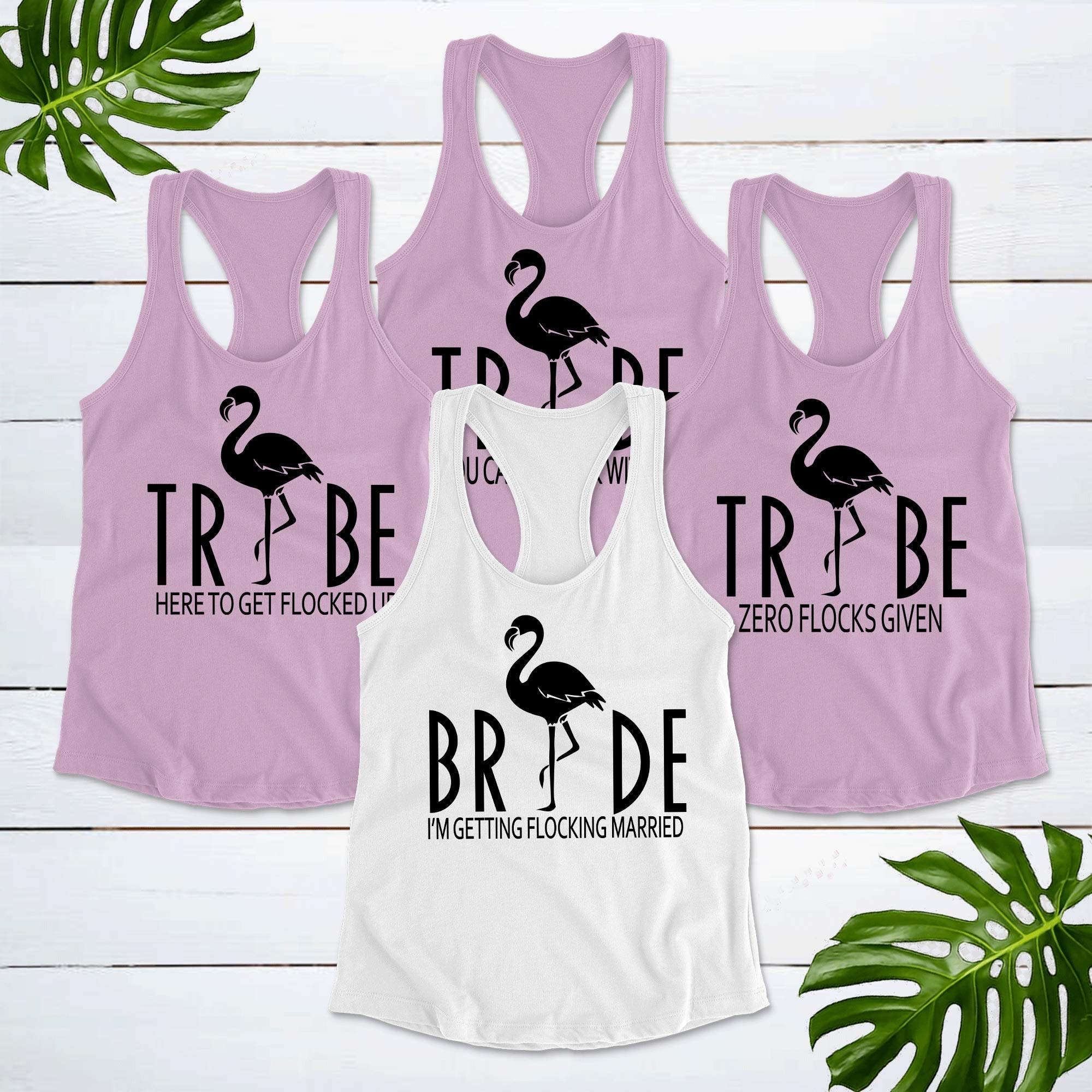 Flamingo Bachelorette Shirts for Women - Bride Tribe Custom Tank Tops - Perfect for Bachelorette Parties, Girls Trips & Bridal Showers