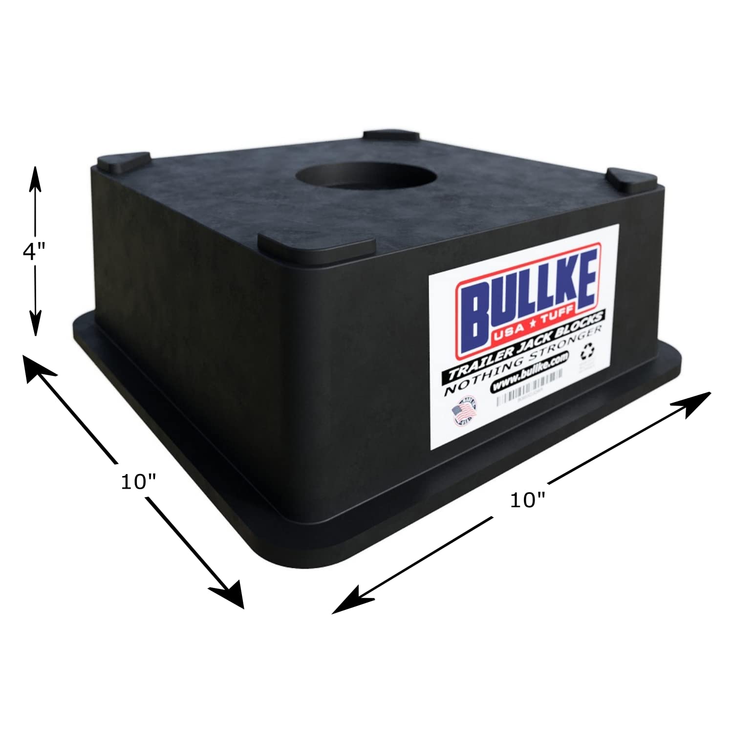 USA Made Heavy-Duty Trailer Jack Stand - 18,000 lbs Capacity Stabilizing Pads for RV, 5th Wheel Camper, Tongue Jack | Durable Support for Parking, Leveling & Stabilizing Your Trailer