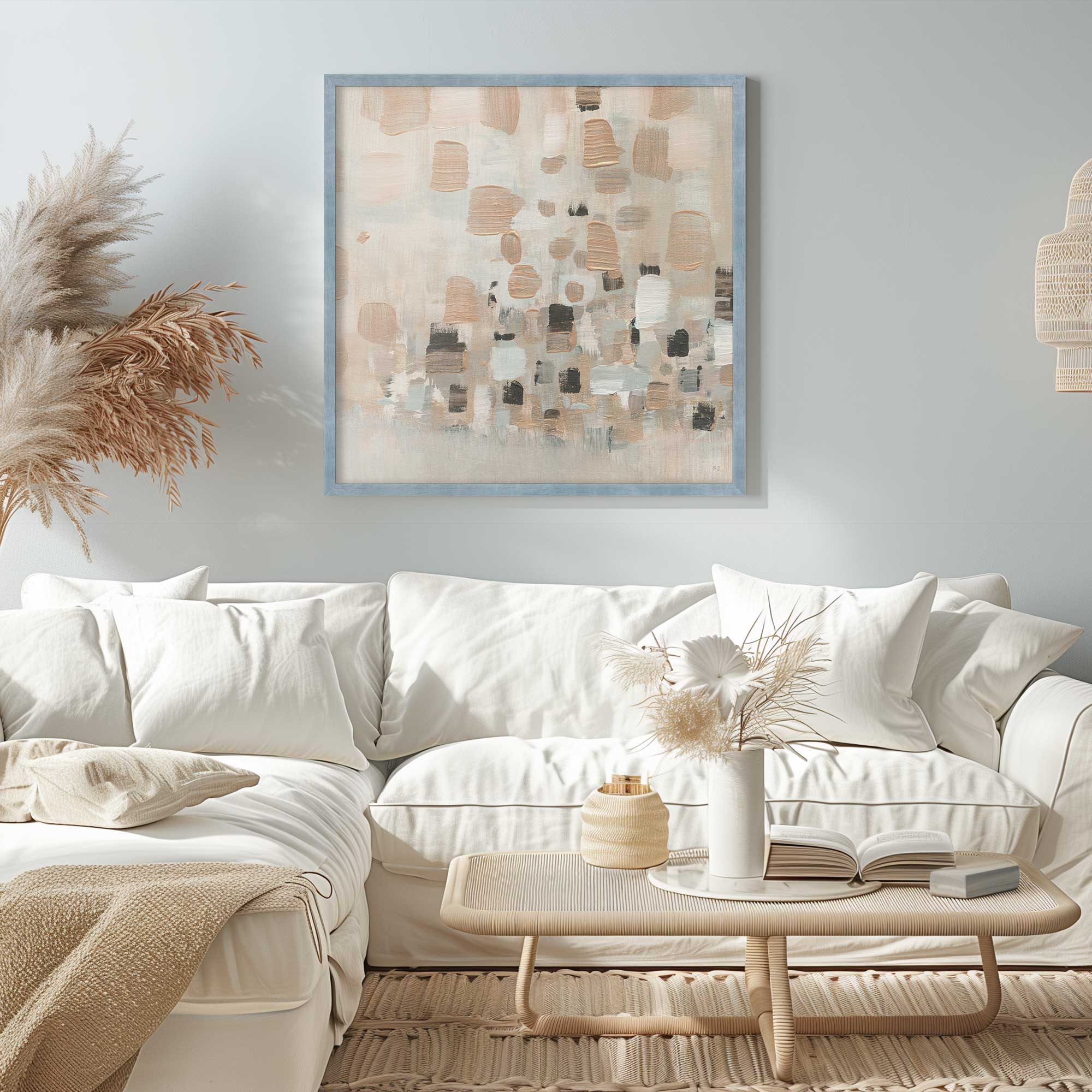 Earthen Harmony Abstract Print Wall Art - Modern Boho Home Decor for Living Room, Bedroom & Office