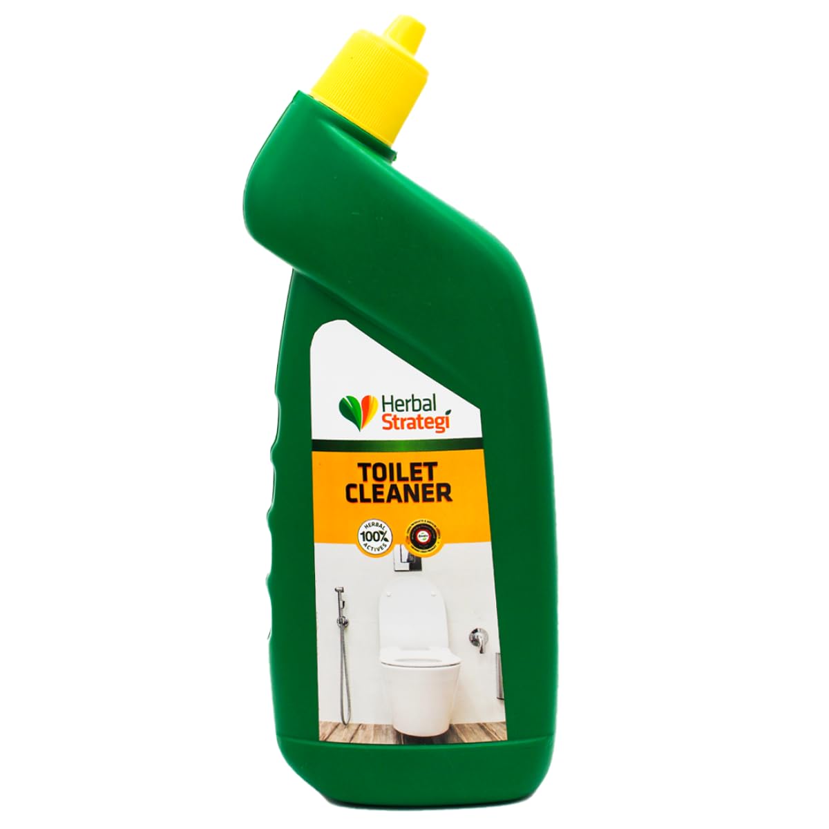 Herbal Strategi Just Mop Herbal Toilet Cleaner Liquid - 500ml Lemon Oil Formula | Natural Bathroom Cleaner for Stains & Odor Removal | Perfect for Homes, Hotels & Restrooms