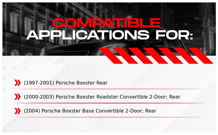 R1 Concepts Rear Brake Pads and Rotors Kit for 1997-2004 Porsche Boxster - High Performance OEP Brake Pads, Rotors, Hardware & Sensor Kit - Perfect for Daily Driving, Track Use & Performance Upgrades