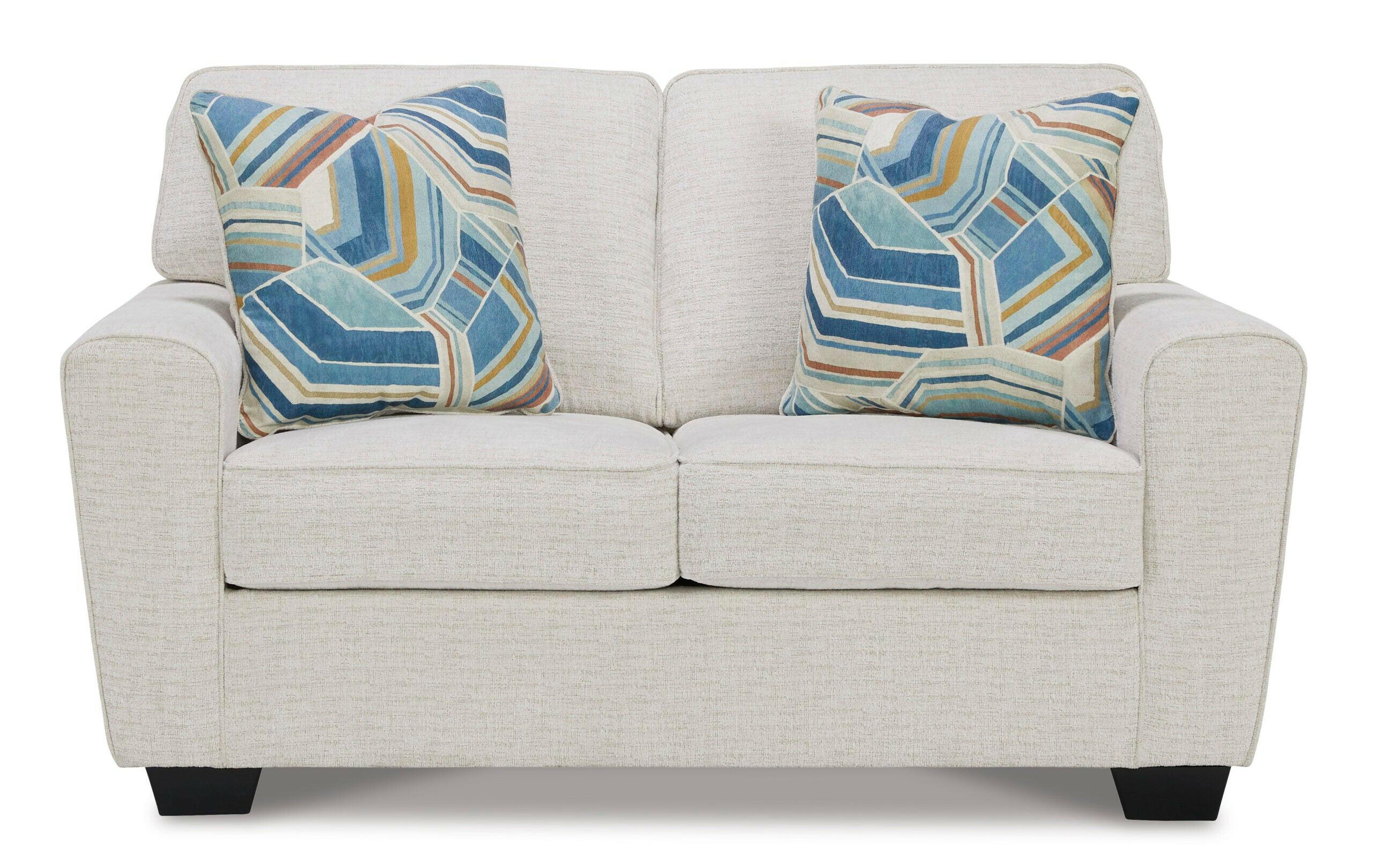Cashton Snow Sofa & Loveseat Set 40604 - Modern 2-Piece Living Room Furniture for Small Spaces, Apartments & Cozy Home Decor