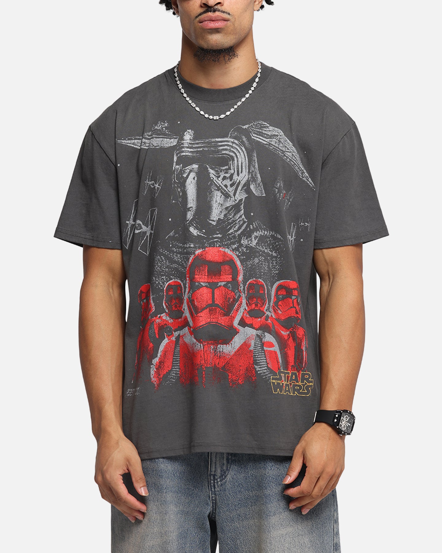 73 Studio Star Wars Order 66 Vintage T-Shirt - Black Wash Distressed Style | Officially Licensed Star Wars Merchandise for Fans & Collectors | Perfect for Cosplay, Conventions & Everyday Wear