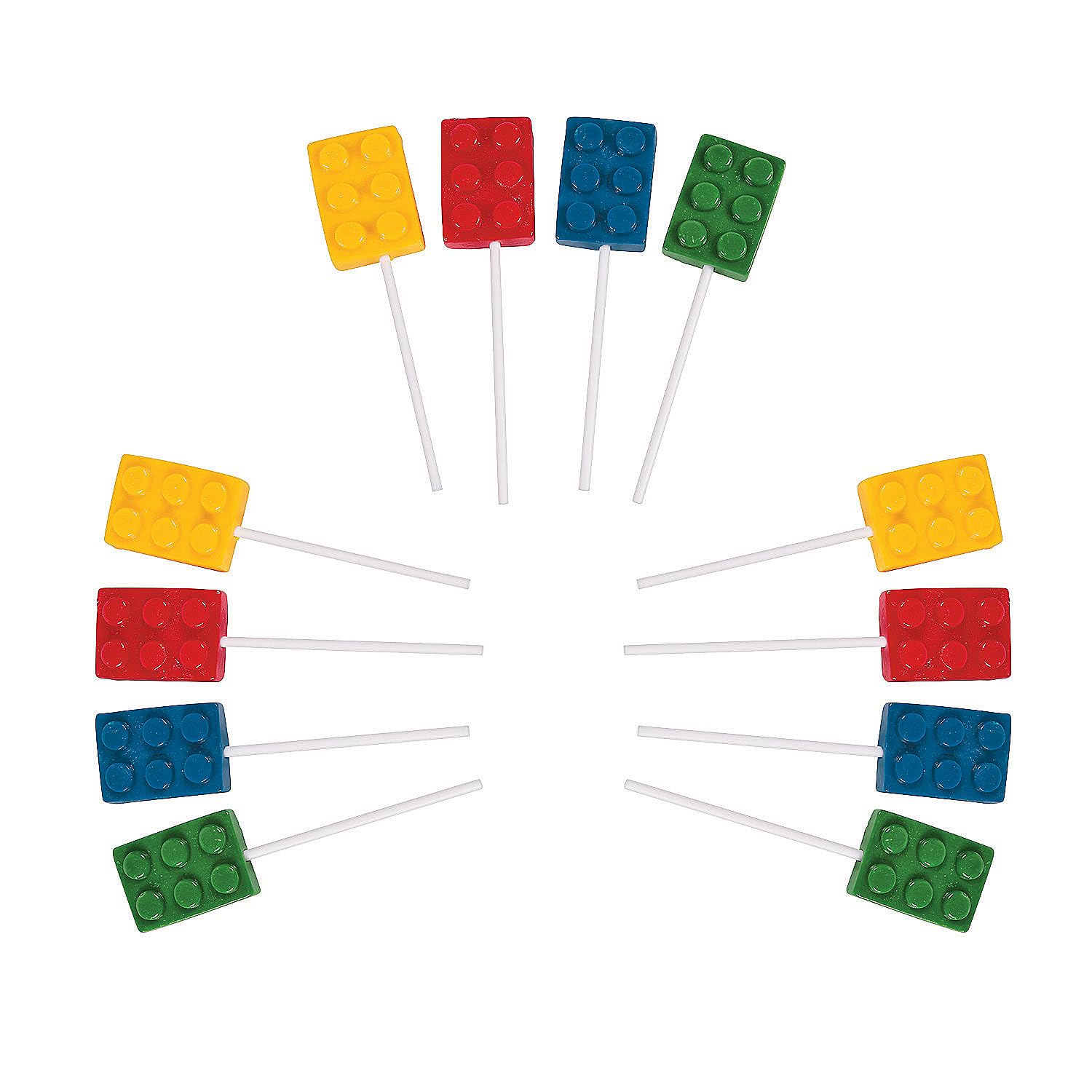144-Piece Bulk Color Brick Lollipops - Assorted Candy for Parties, Favors & Events - Perfect for Birthday Celebrations, Classroom Rewards & Wedding Favors
