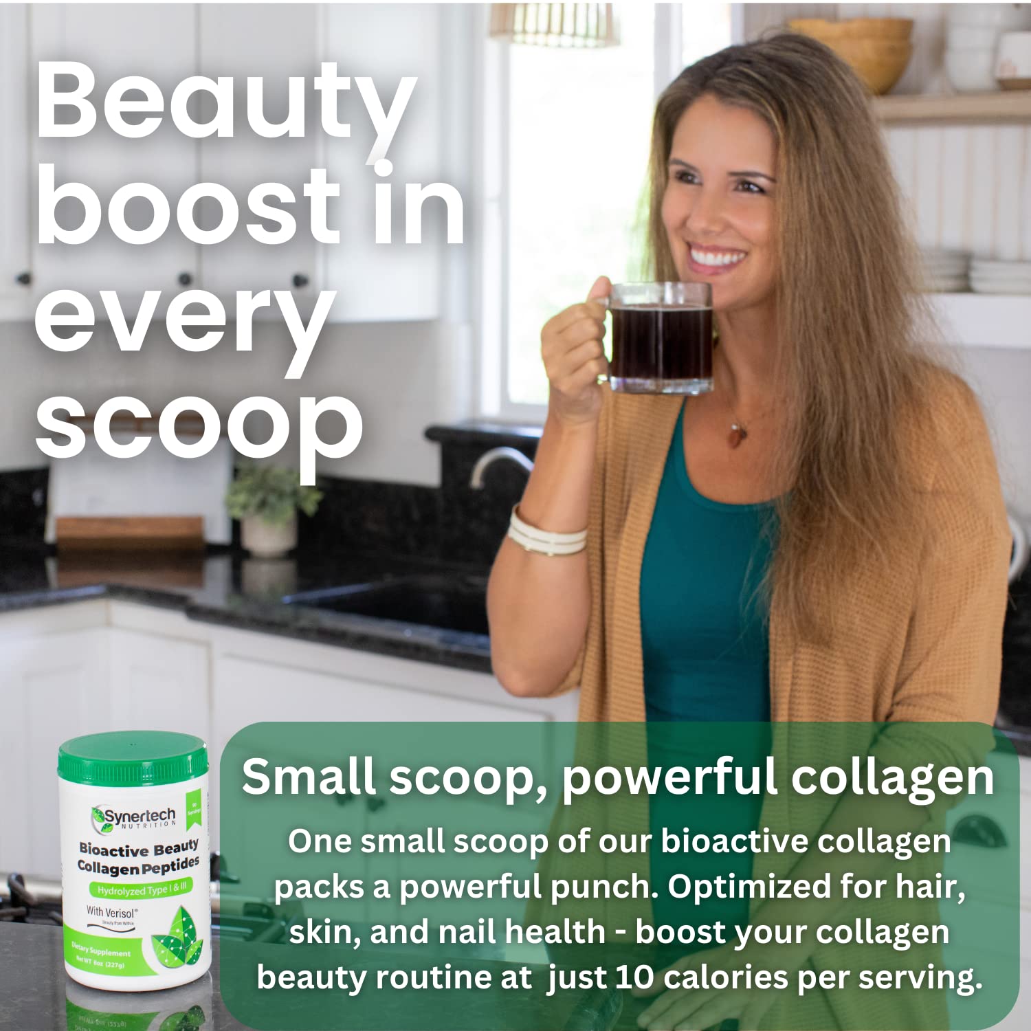 Premium Hydrolyzed Collagen Peptides Powder (90 Servings) - Type I & III with VERISOL® & 18 Amino Acids | Grass-Fed, Non-GMO, Gluten-Free, Keto & Paleo Friendly | Supports Skin, Hair, Nails & Joint Health | Ideal for Smoothies, Coffee & Baking Recipes