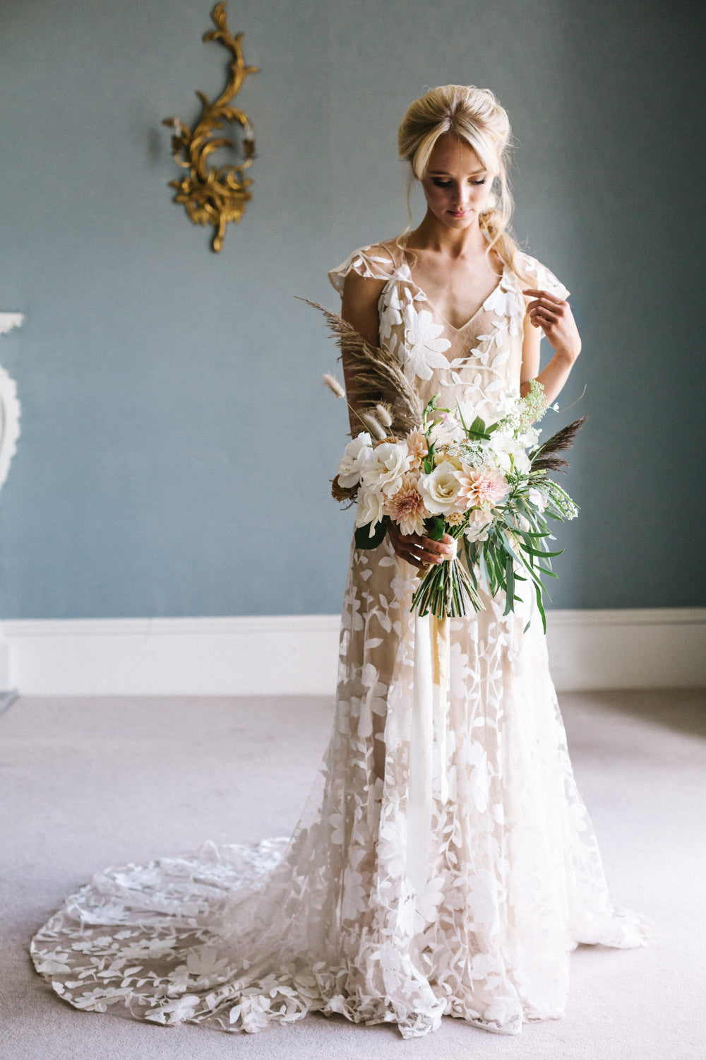 Willowby by Watters Seville Wedding Gown - Elegant Lace Bridal Dress for Beach, Garden & Outdoor Ceremonies