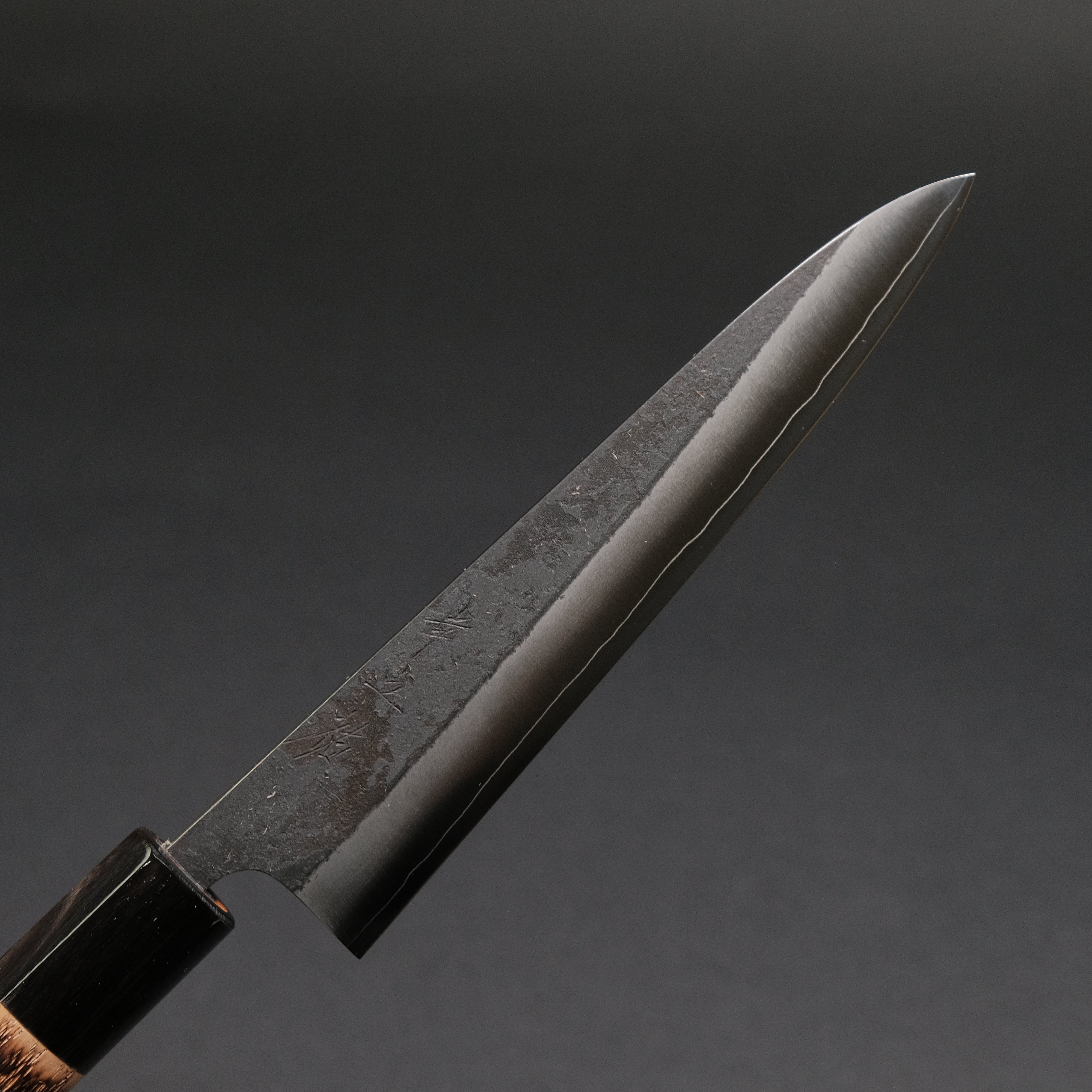 Premium Konosuke Madei Sumiiro SLD Petty Knife 150mm - Japanese High-Carbon Steel Blade with Burnt Chestnut Handle - Perfect for Sushi, Vegetables & Precision Kitchen Tasks