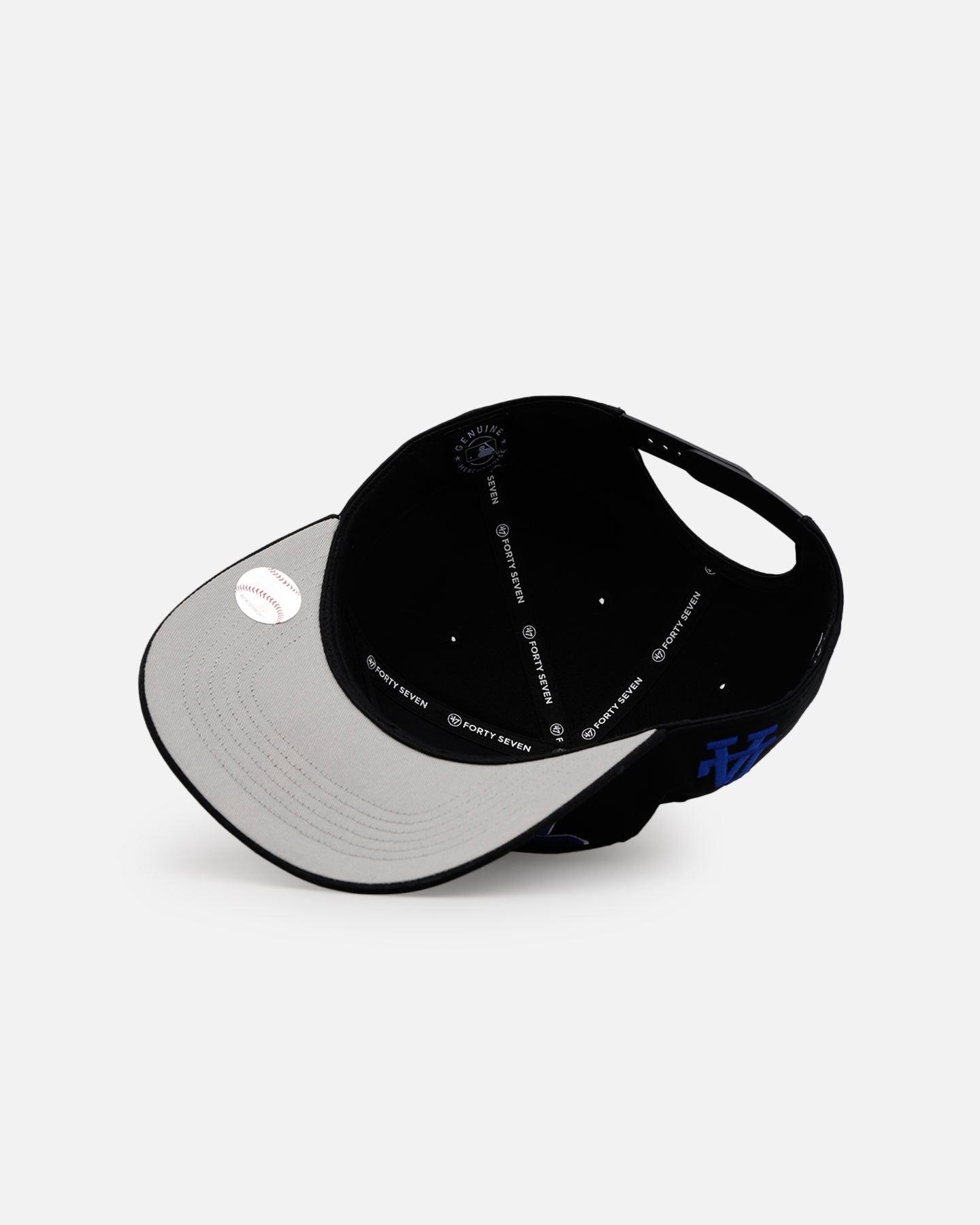 47 Brand Los Angeles Dodgers 'Black Dome Script' Snapback Hat - Adjustable 47 Hitch Back Closure - Official MLB Licensed Baseball Cap for Men & Women - Perfect for Sports Games, Streetwear Fashion & Casual Outfits