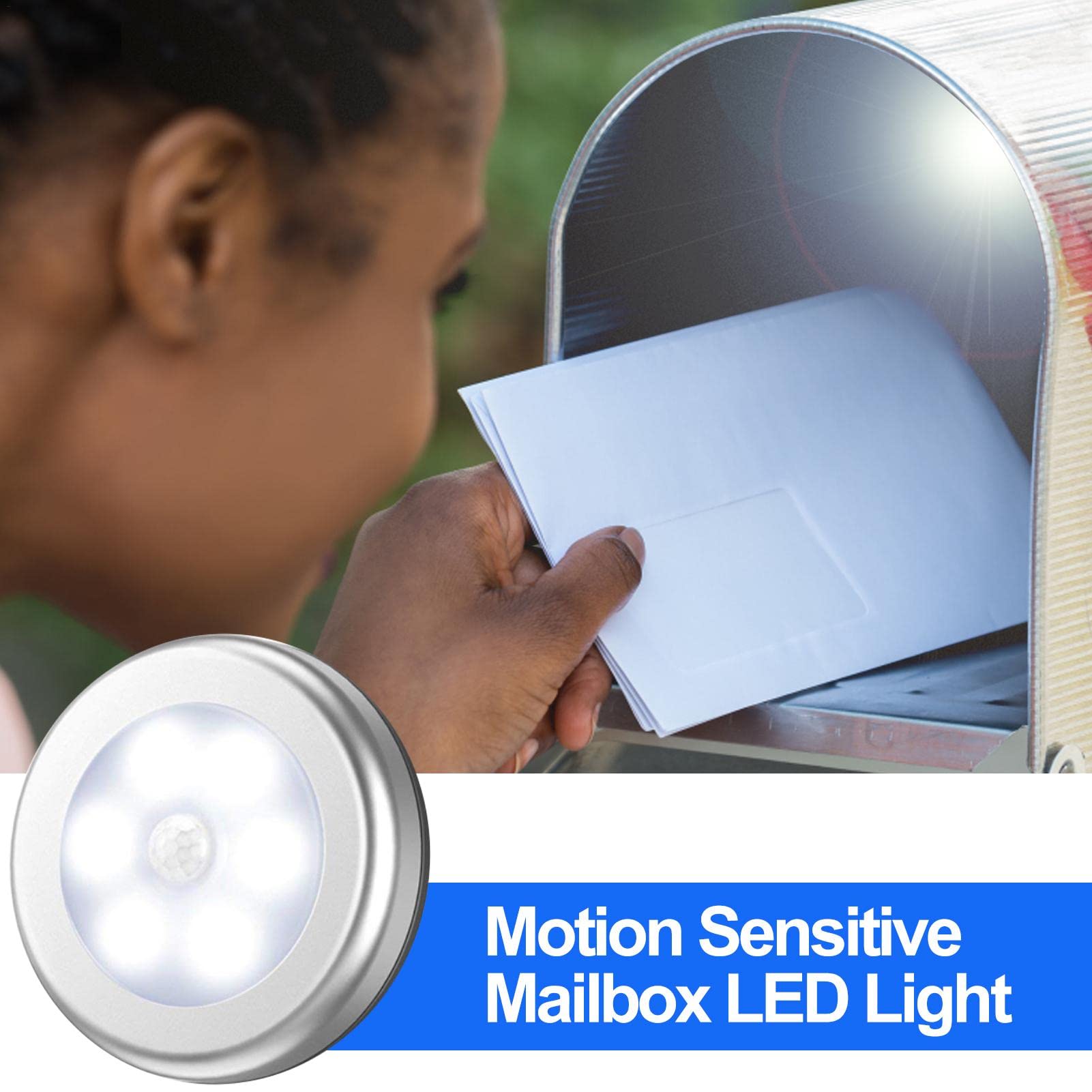Motion Sensor LED Closet Lights - Battery Powered Indoor Night Light for Home, Kitchen, Hallway, Cabinet & Wardrobe | Perfect for Bedroom Safety, Mailbox Lighting & Dark Space Illumination