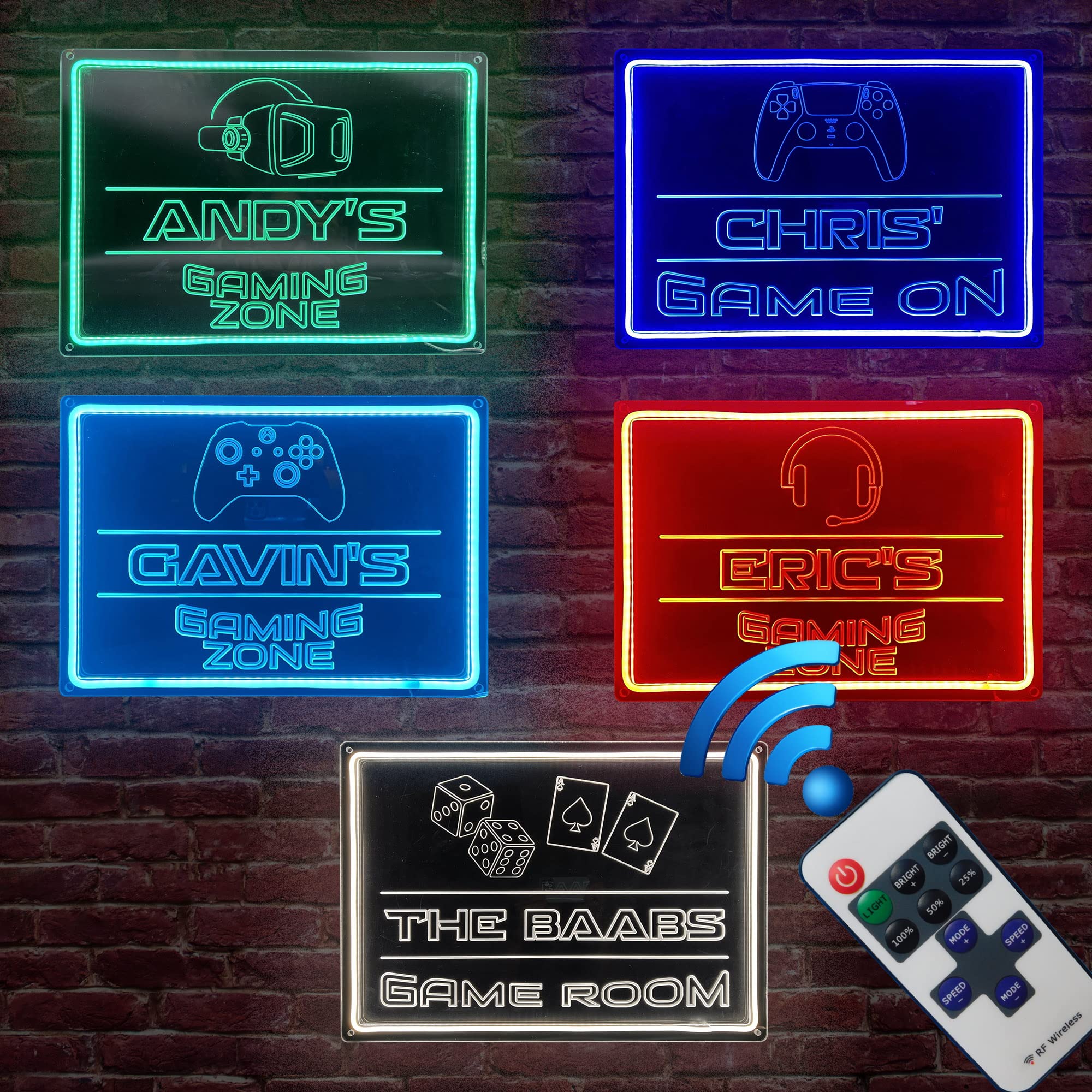 Custom LED Neon Gaming Sign - Personalized 16