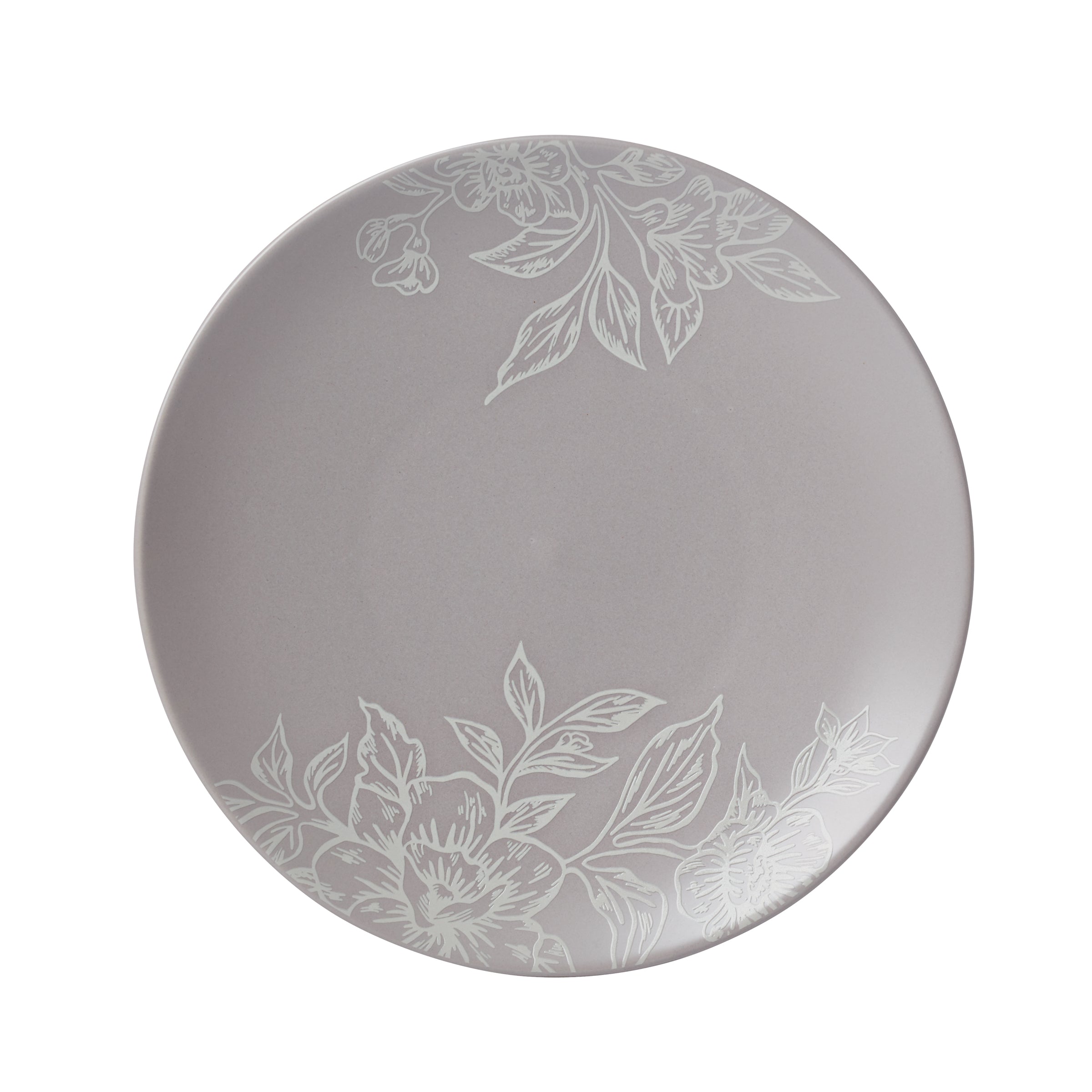 Roseto Pumice 12-Piece Stoneware Dinnerware Set - Elegant Porcelain Plates, Bowls & Mugs for Everyday Dining, Entertaining & Restaurant Use
